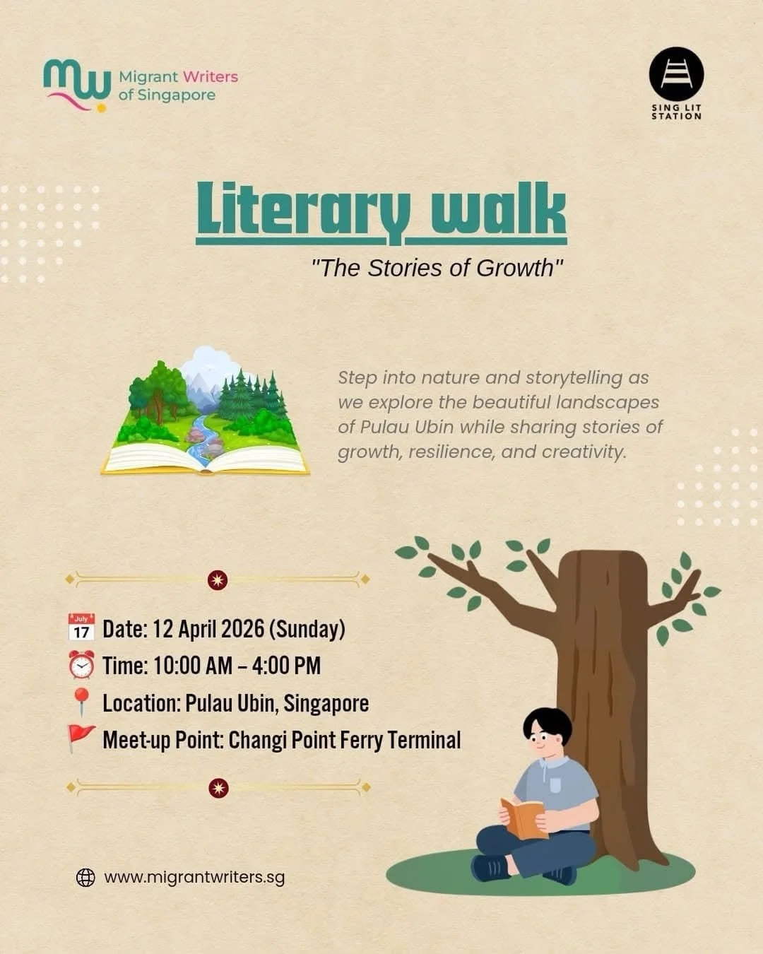 LITERARY WALK: Pulau Ubin Literary Walk (Migrant Writers of Singapore)