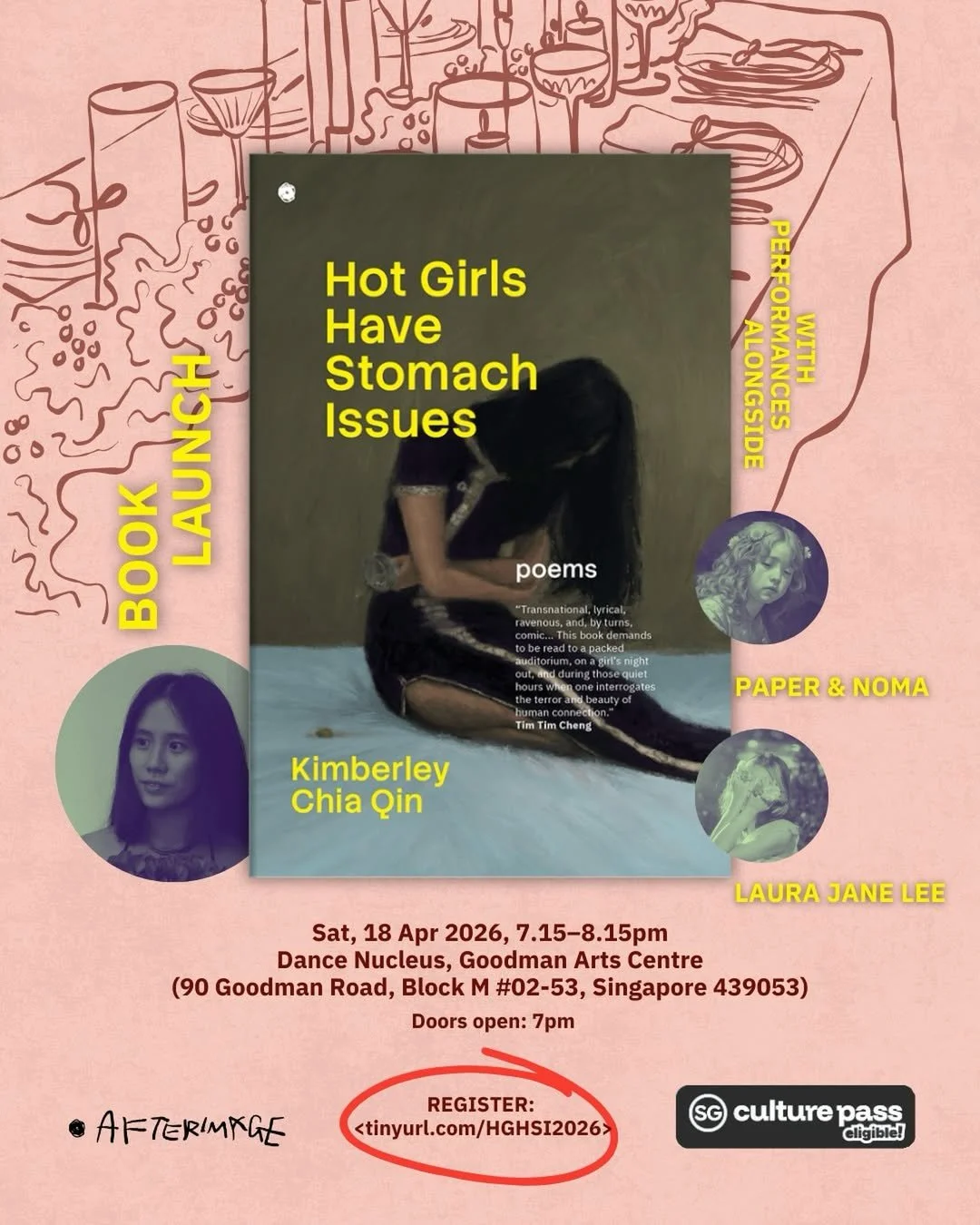 BOOK LAUNCH: "Hot Girls Have Stomach Issues" by Kimberley Chia Qin  (AFTERIMAGE)