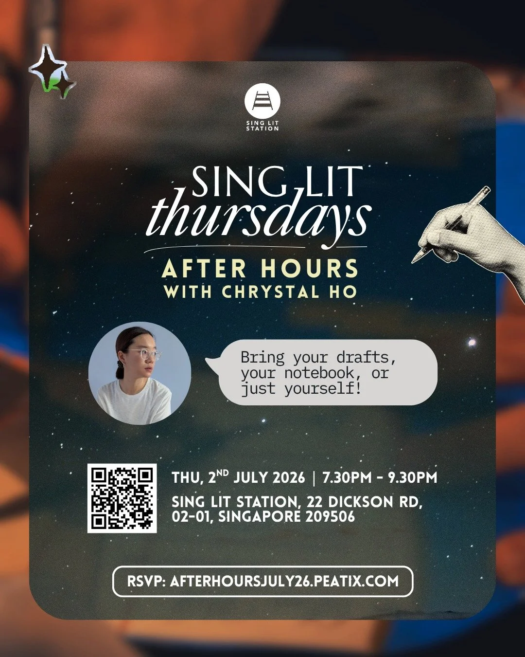 SING LIT THURSDAYS: "After Hours With Chrystal Ho, July 2026 (Sing Lit Station)