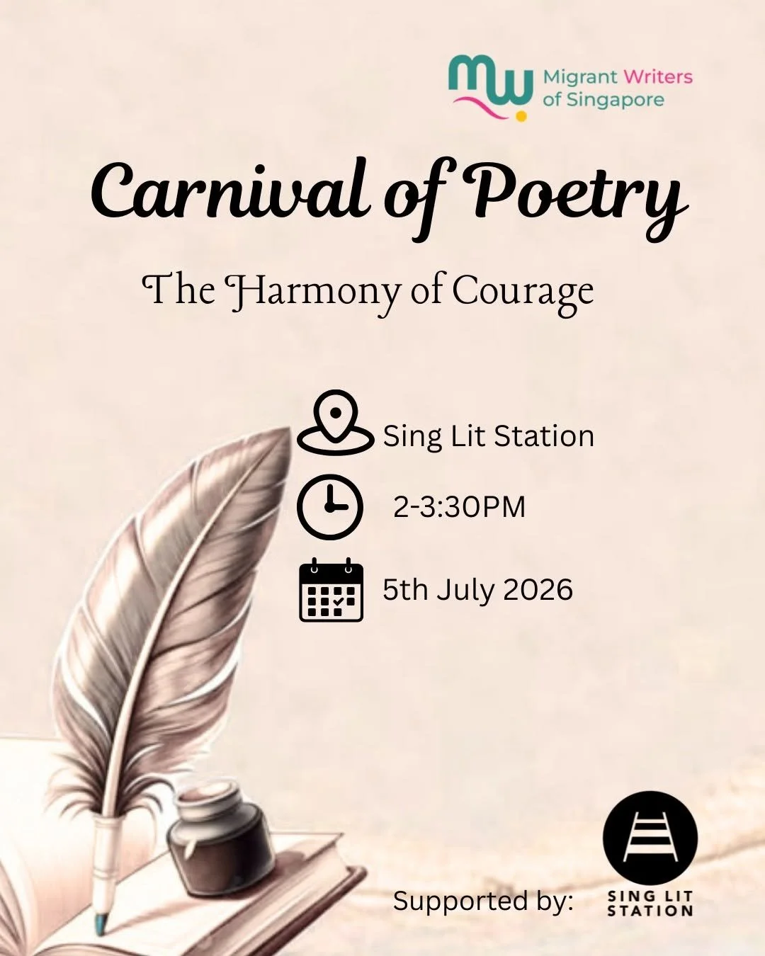 CARNIVAL OF POETRY: "The Harmony of Courage", July 2026 (Migrant Writers of Singapore)