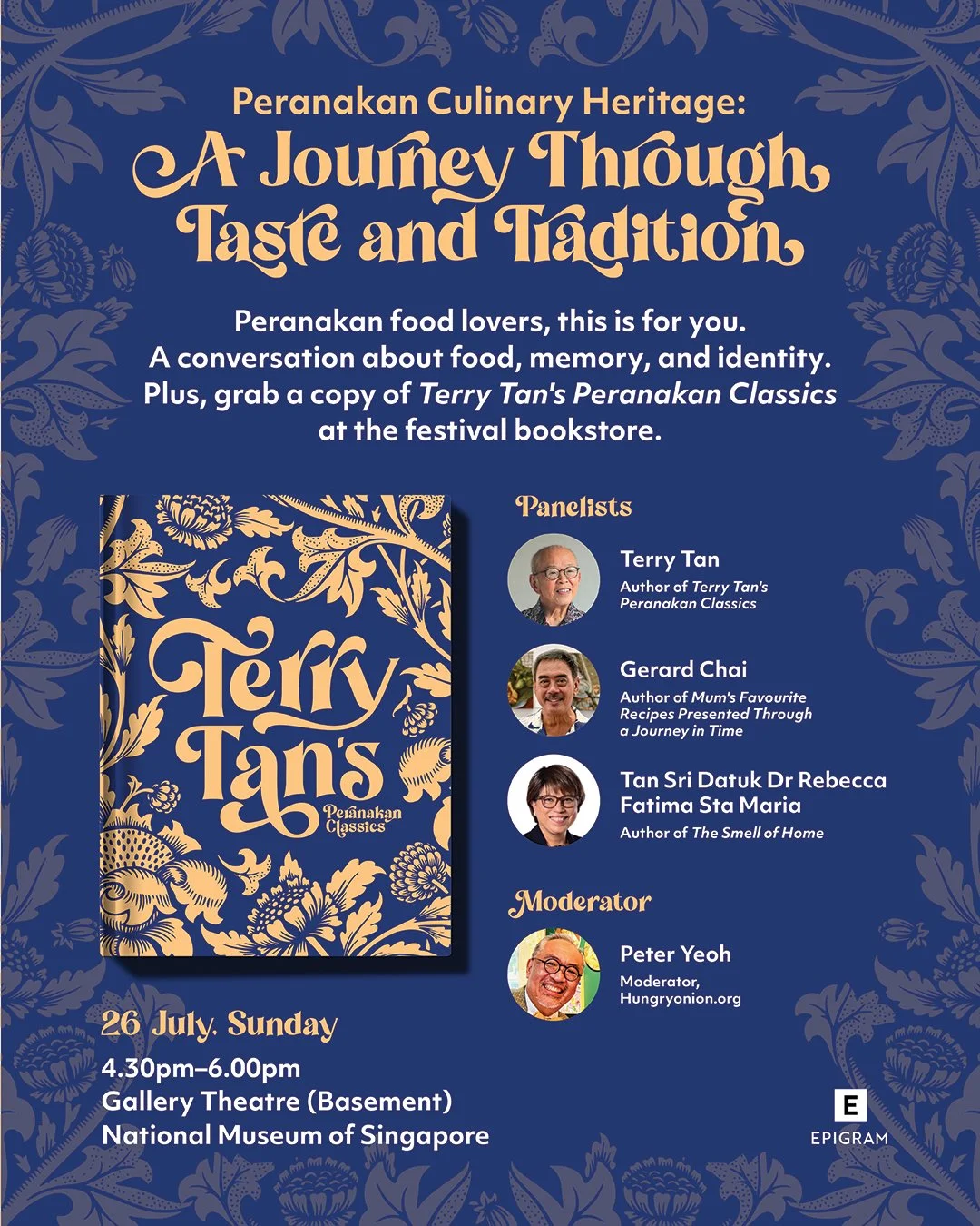 PANEL: "Peranakan Culinary Heritage: A Journey Through Taste and Tradition" (Epigram Books)