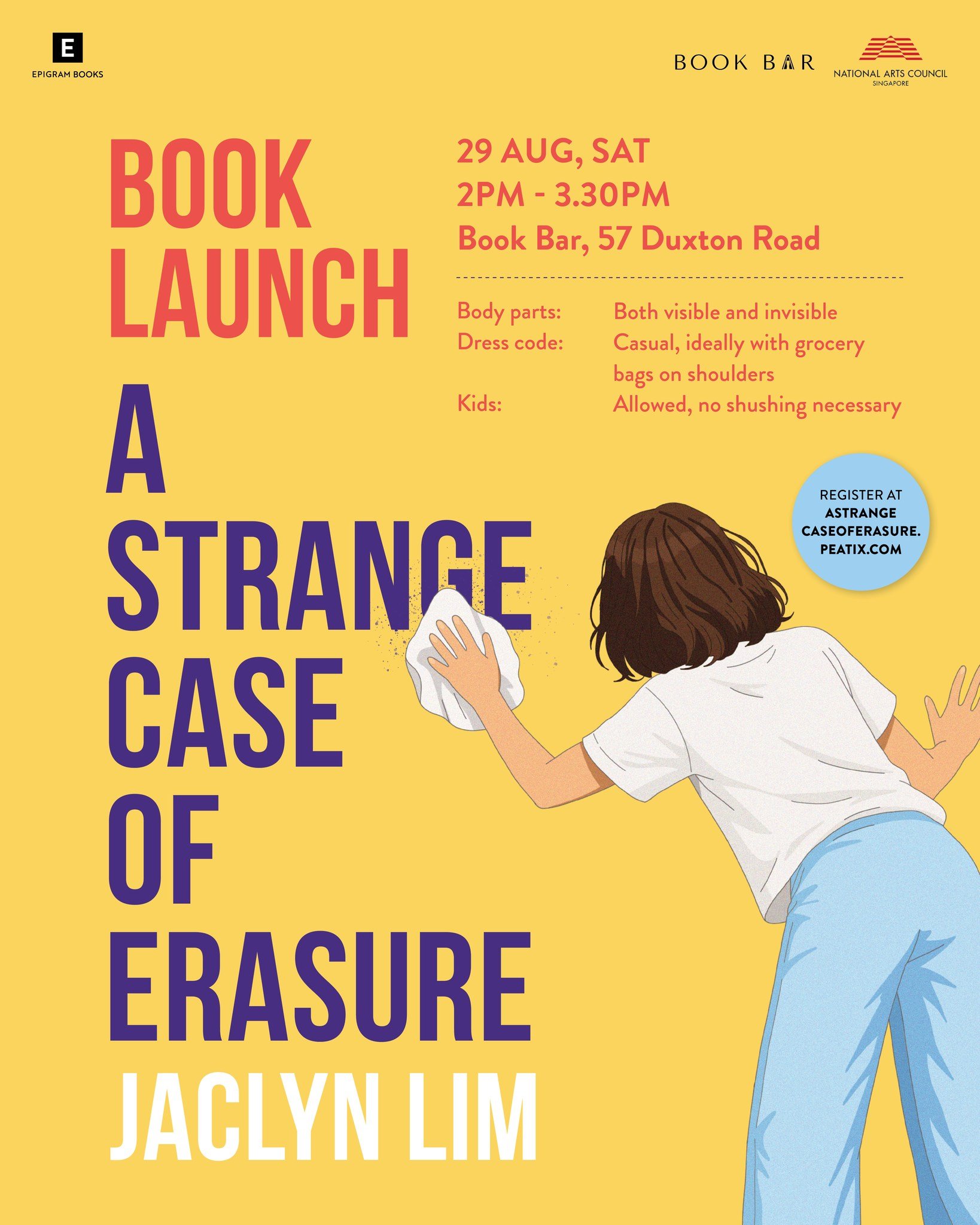 BOOK LAUNCH: "A Strange Case of Erasure" by Jaclyn Lim (Epigram Books)