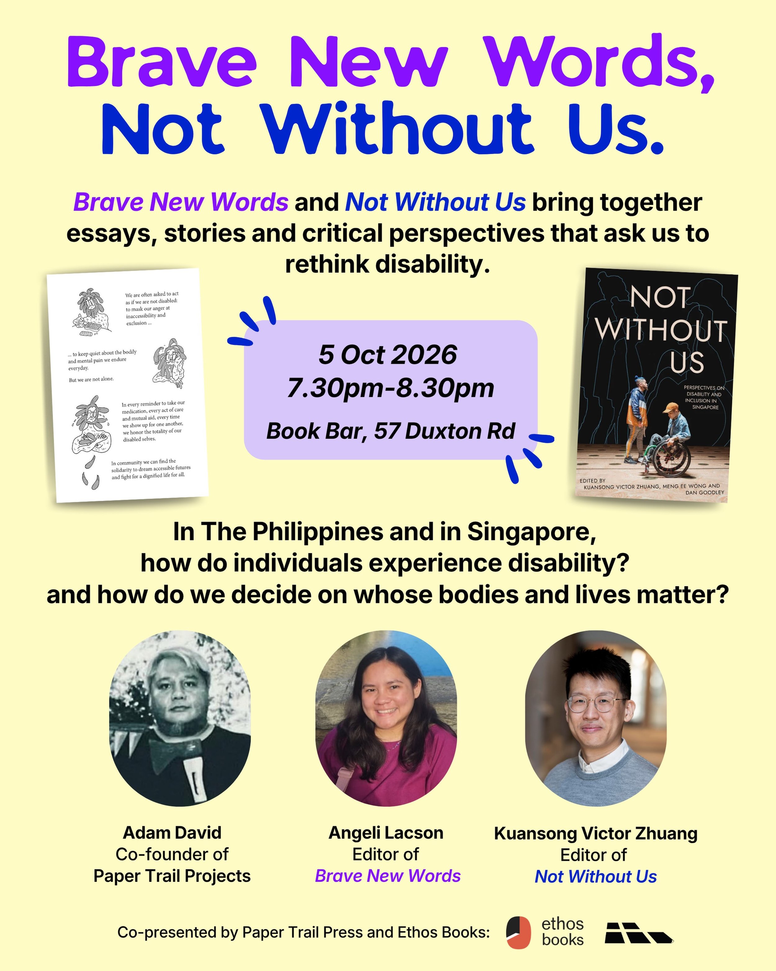 BOOK TALK: "Brave New Words, Not Without Us" (Ethos Books)