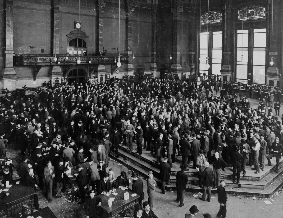 Chicago Board of Trade: People buying and selling form a market. Prices are key artifacts that market processes leave behind.