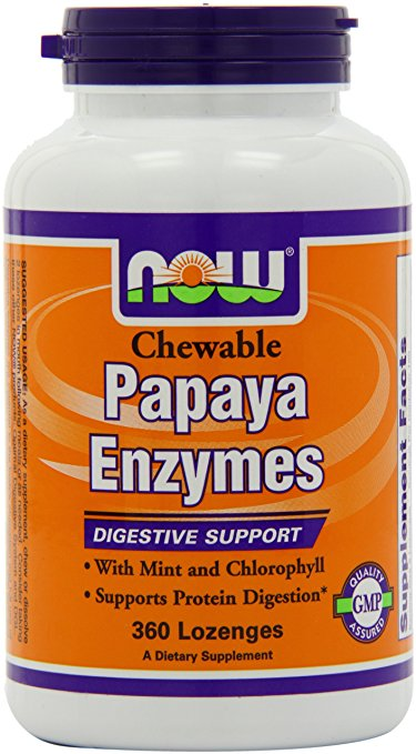 NOW Papaya Enzyme 360 Lozenges
