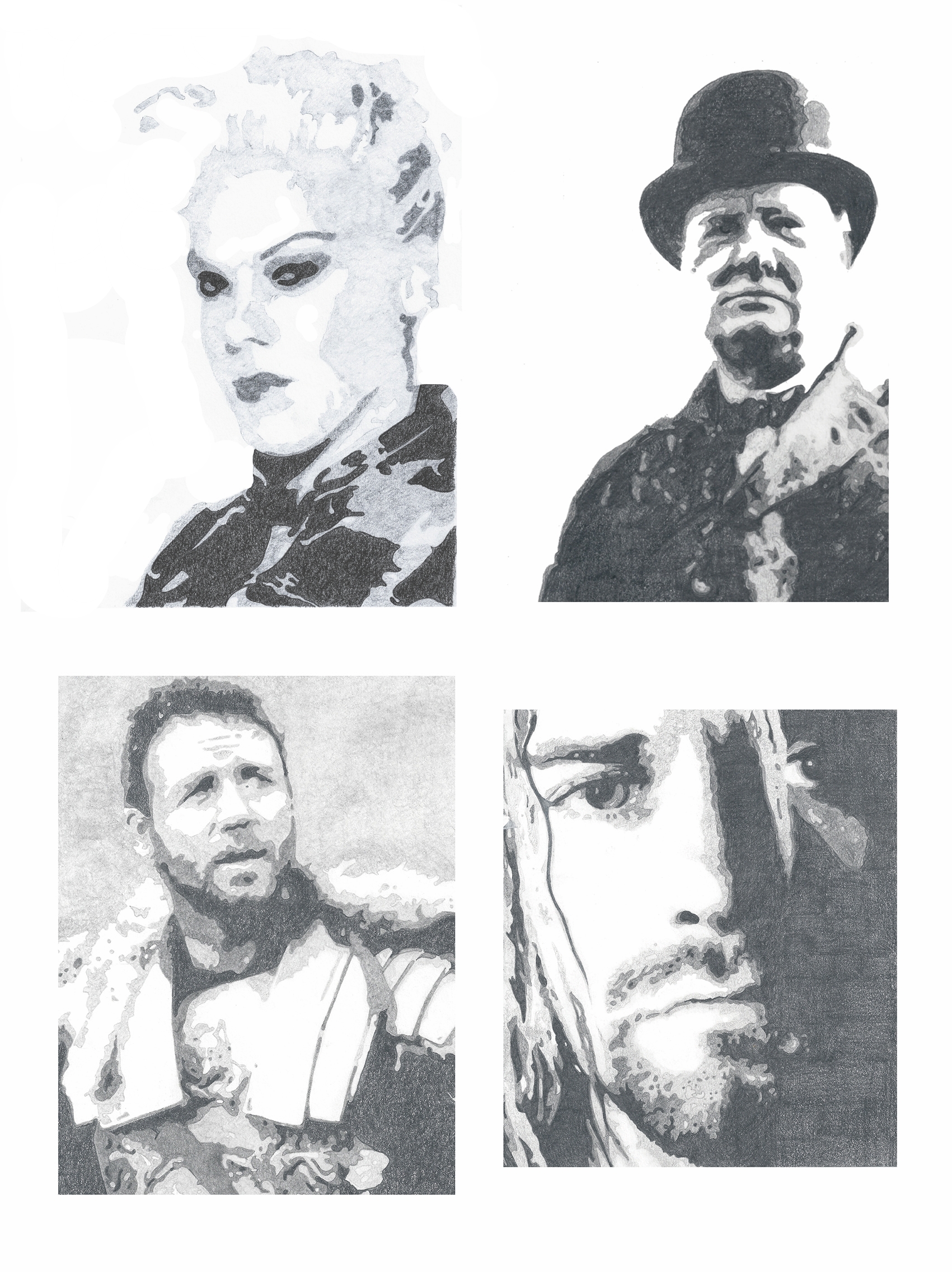 Icon portraits - graphite
