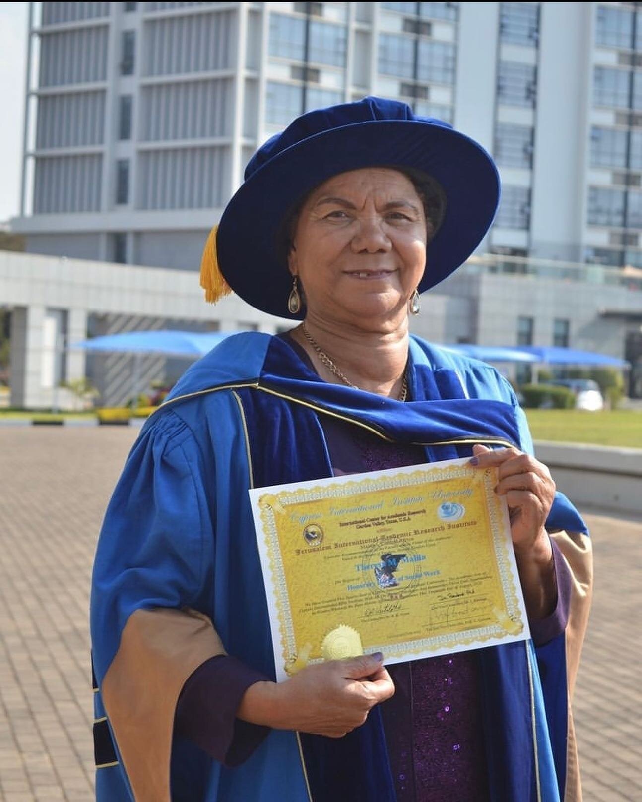 Join us today as we celebrate our Partner and Friend, Chief Theresa of Somebody Cares in Malawi Africa, as she receives her Honorary Doctorate in Social Work. We could not be happier for this well-deserved recognition! Congratulations Dr. Malila.