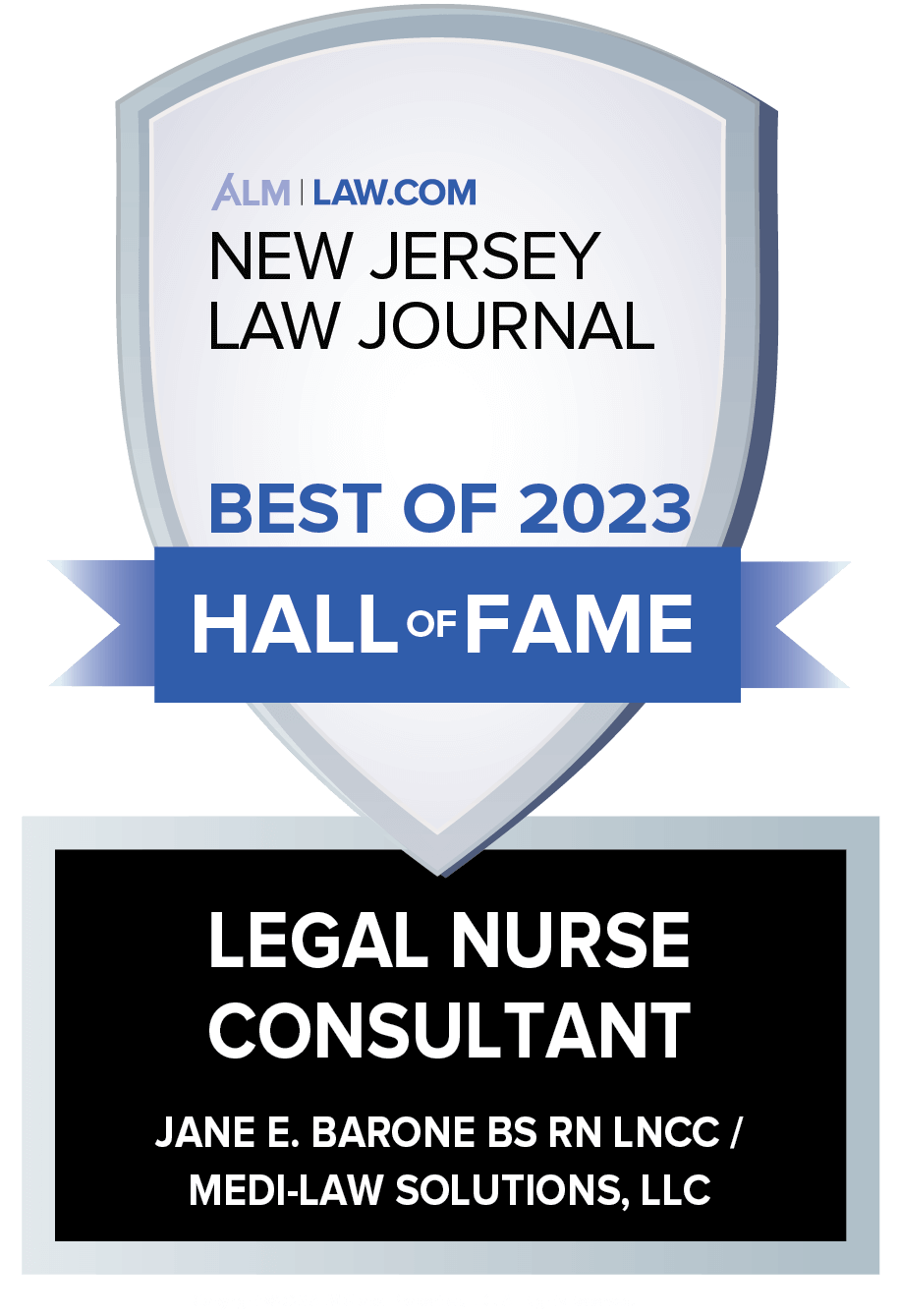 Medi-Law_Legal Nurse Consultant Winner Jane E. Barone BS RN LNCC  Medi-Law Solutions, LLC_HOF.png