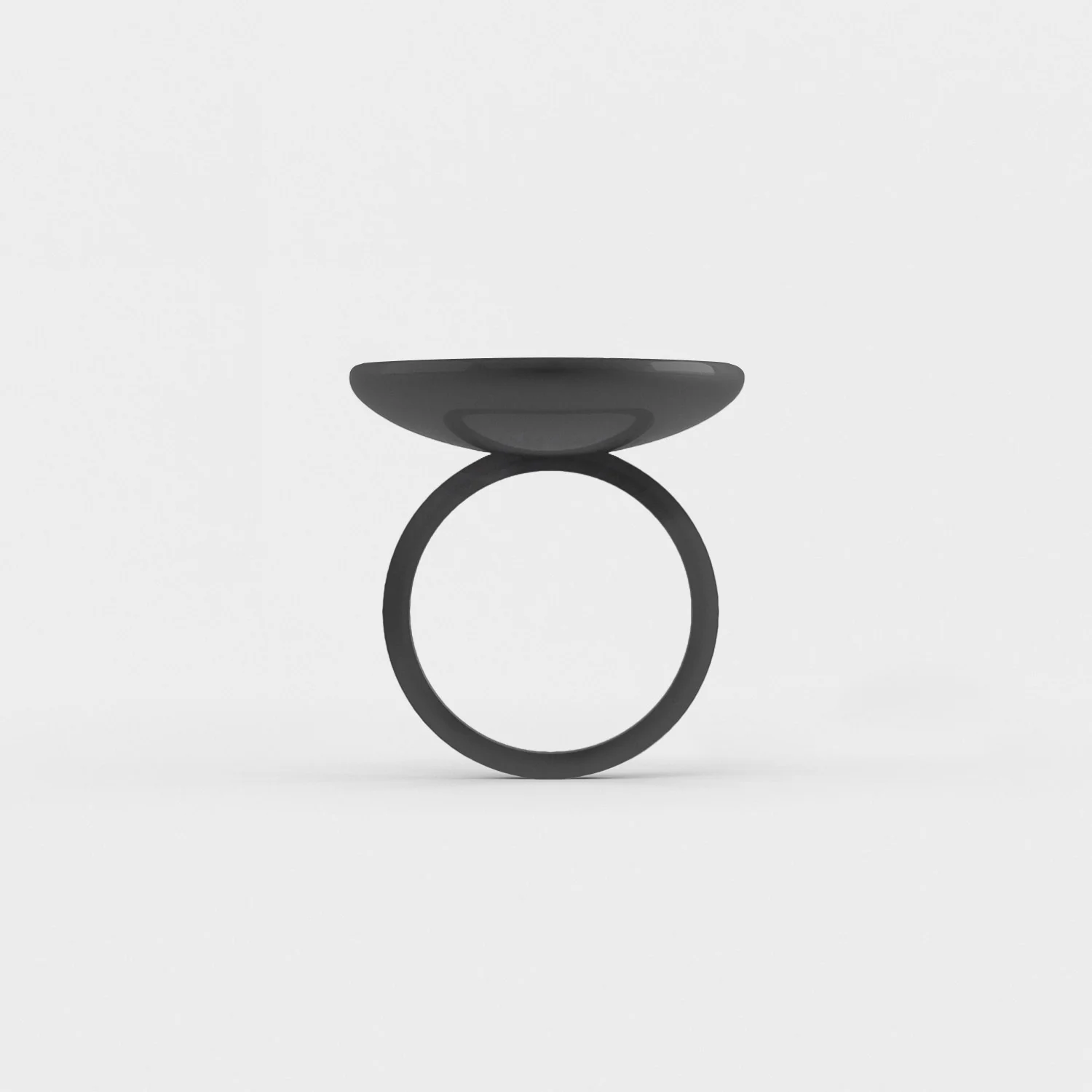BLACK CONCAVE RING