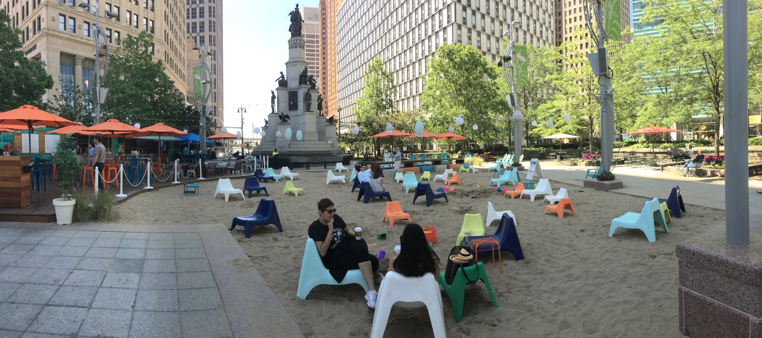 The Beach at Campus Martius, Detroit