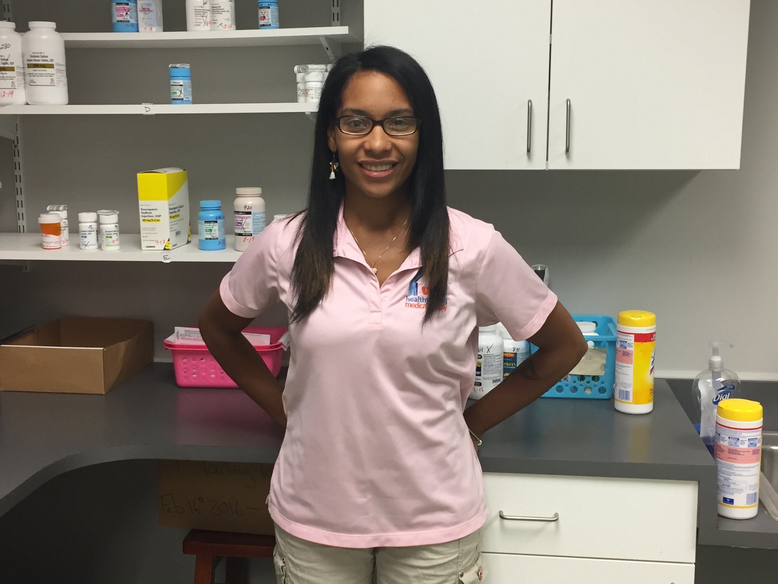 Rickelle in the Healthy Living Pharmacy (photo by Jennifer O'Donnell)
