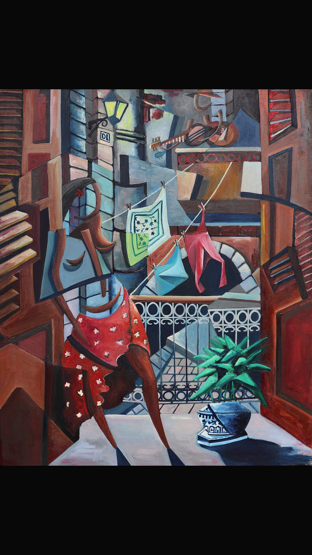 Derwin Leiva_Amor de Balcones_ 2019, Oil on Canvas, 91 x 76 cm  .jpg