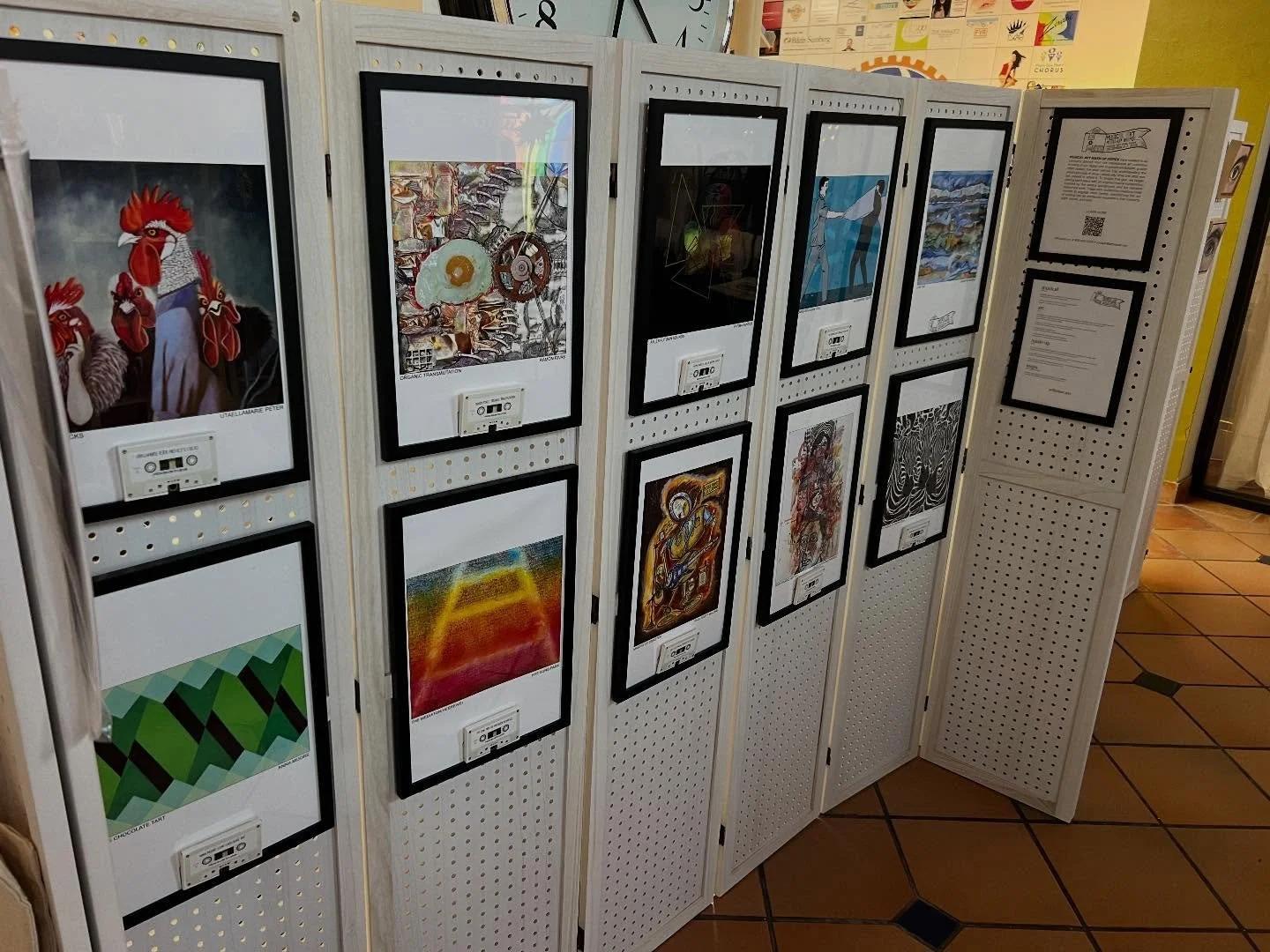 @arthouse.nyc Musical Art Mash-Up Inspo series is up and running at @fridgeartfairmiami @visitmiamilgbtq with - the first of many of engagements - each print comes with a cassette of the piece compose for it and explanation on the back featuring the 