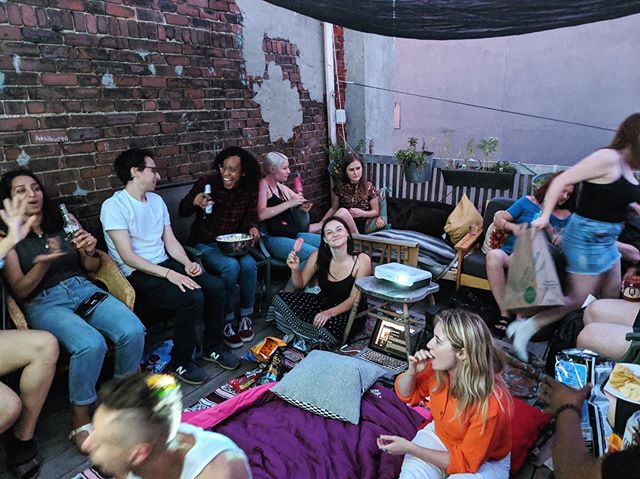 Artery 🎥 🍿 Showcase. Hosted  by Jenny &amp; Yas&rsquo; on their dream roof-patio in Ken Market. A perfect neighbourhood summer night. #everyspaceisastage #arteryto #arteryfilms #arteryscreening #community