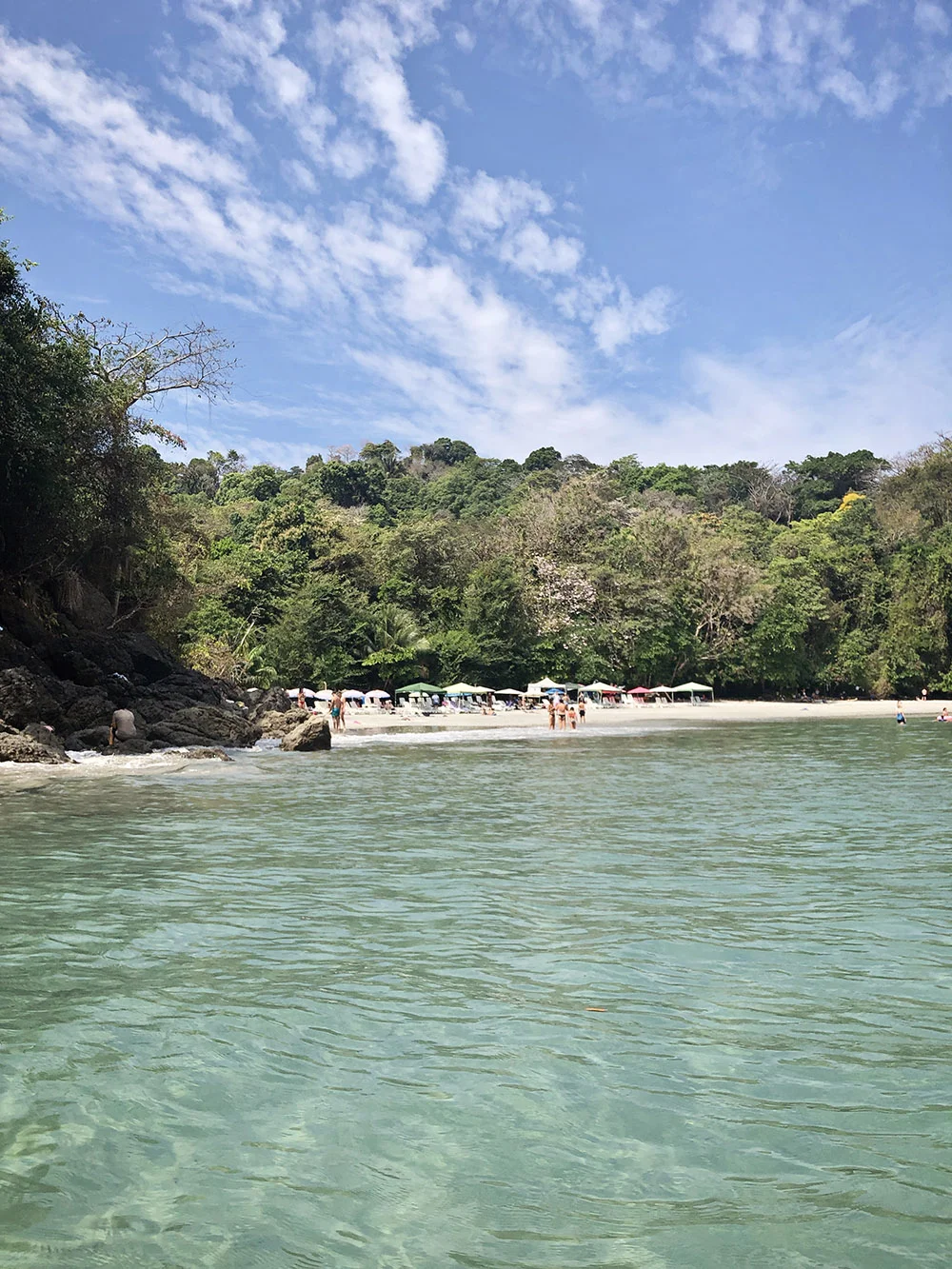 A secret beach hides around the corner in Manuel Antonio