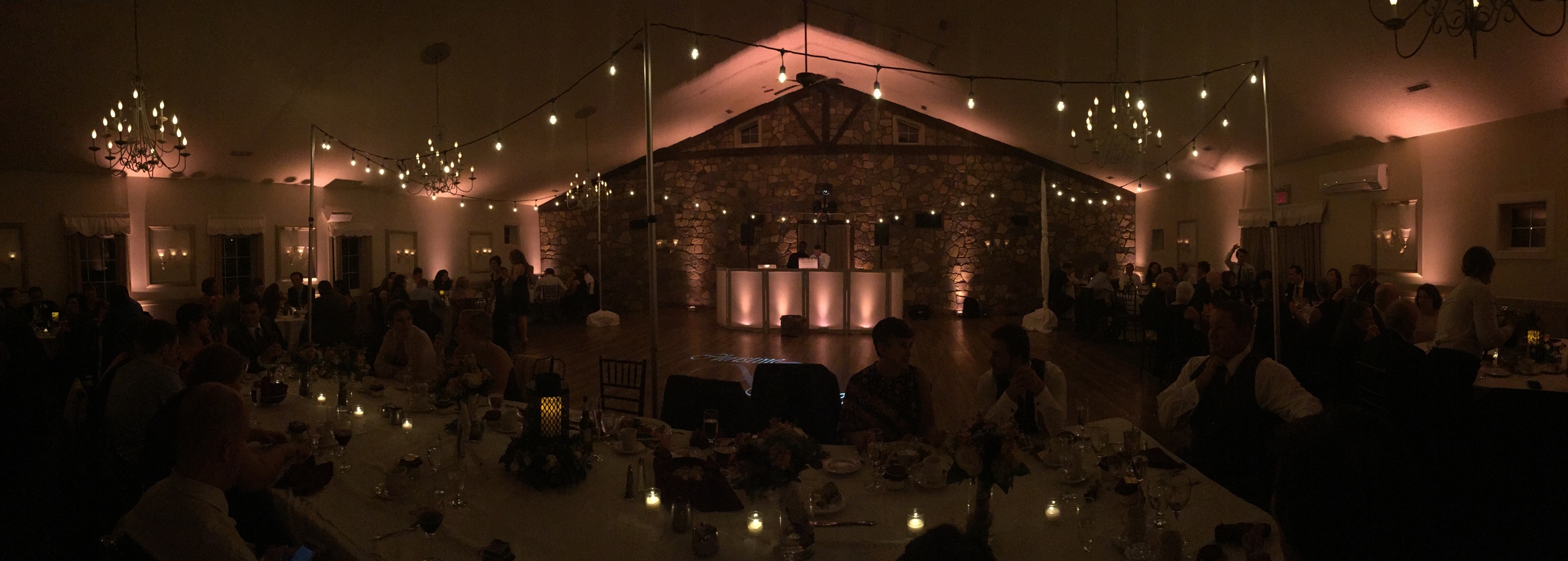 Soft White Uplighting at Holly Hedge Estate in Pennsylvania