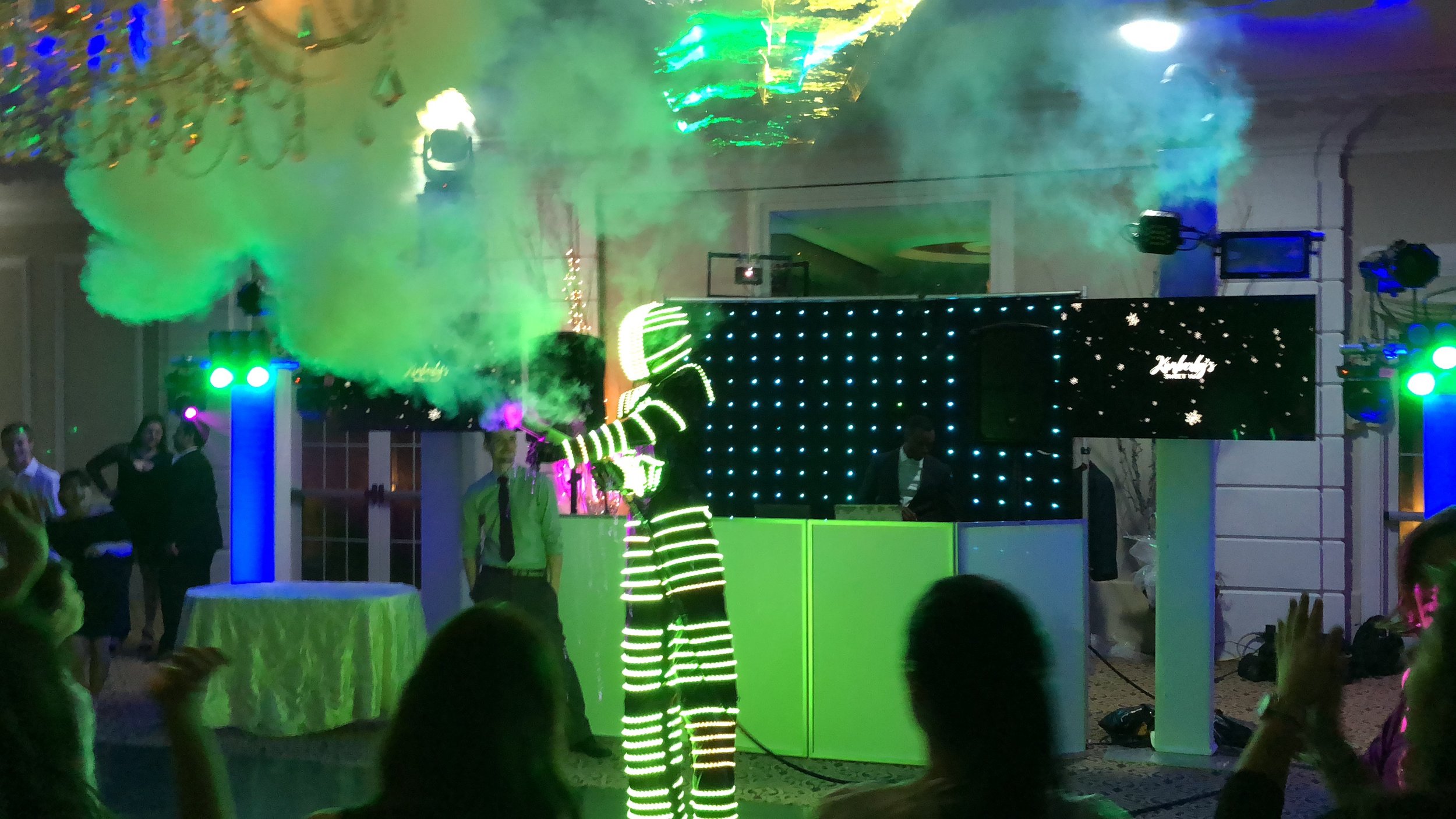 The robot blasting our CO2 Cannon! 