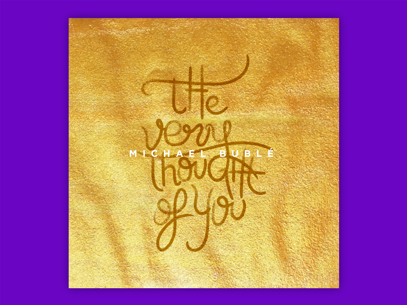 My favourite song from Mr. Michael Bublé's latest song: The Very Thought of You. This also showcases some of the lettering work I was used to do. That skill was a little bit dusted. Watch it on dribbble https://dribbble.com/shots/3078471-The-very-Thought-Of-You