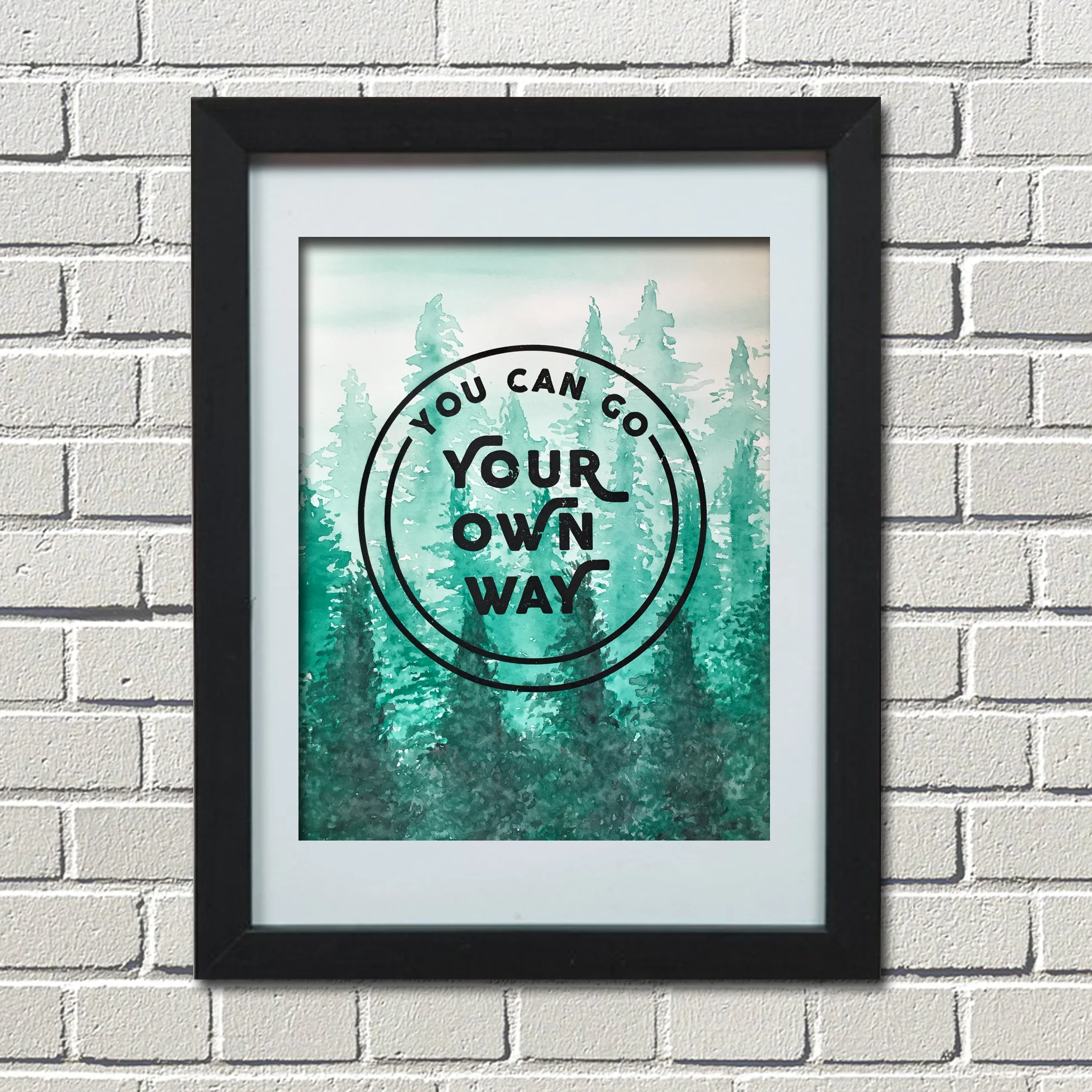 You can go your own way, Fleetwood Mac, watercolor, trees, forest
