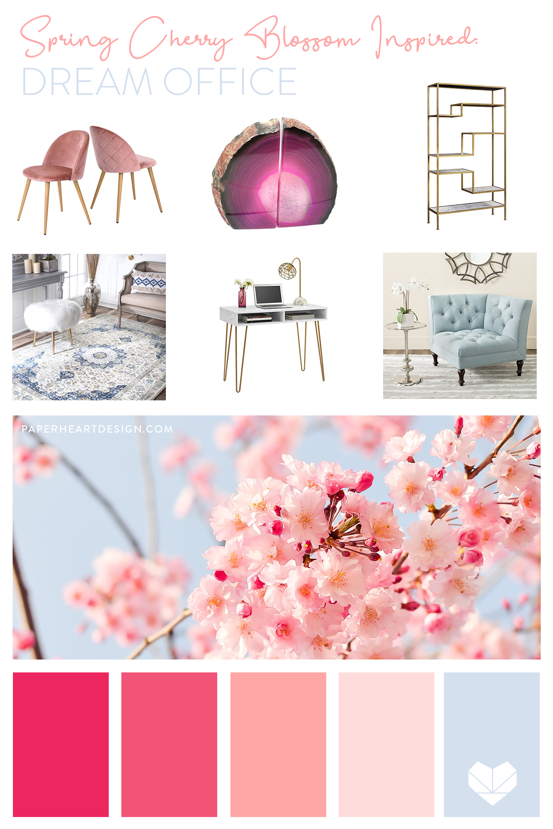 Color Palette: Spring Cherry Blossoms — Paper Heart Design