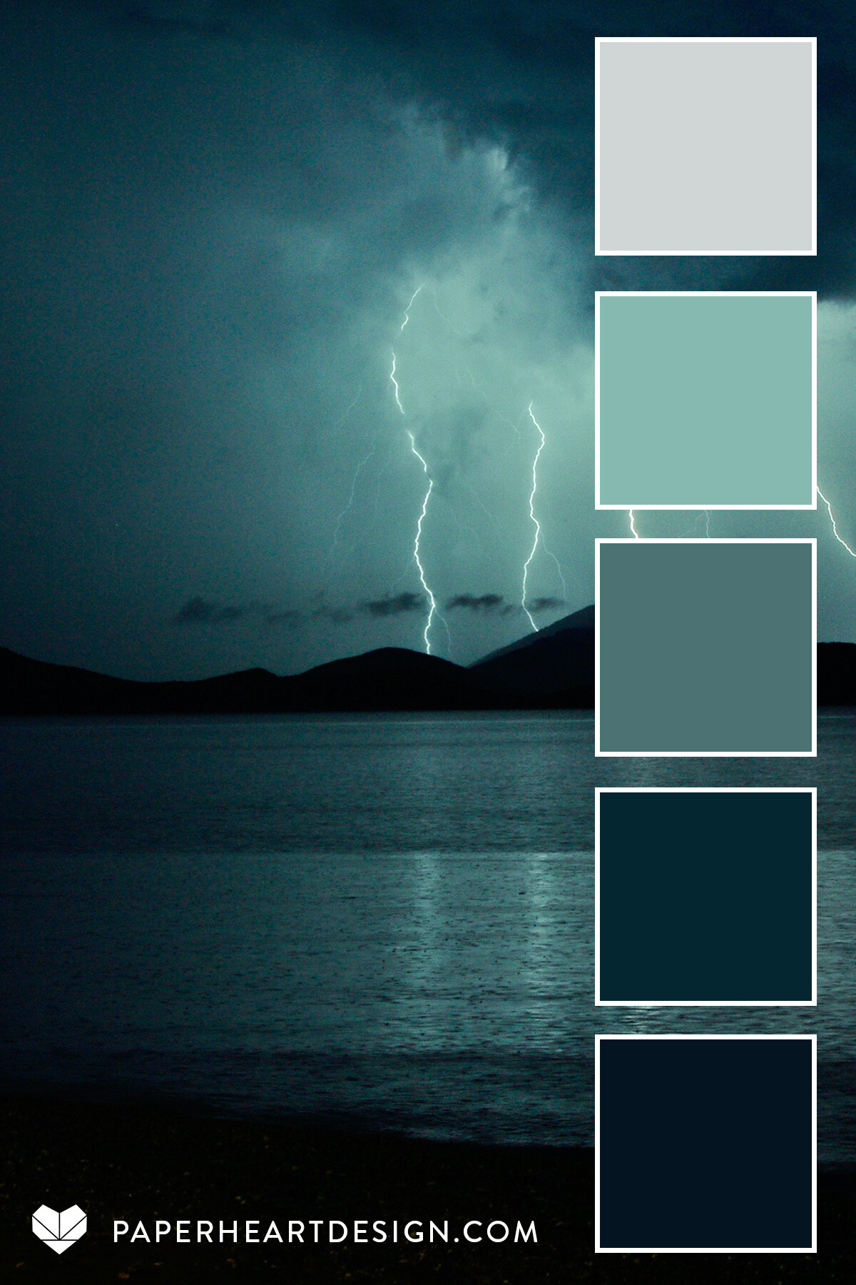 Sky Lightning Thunder Color Palette