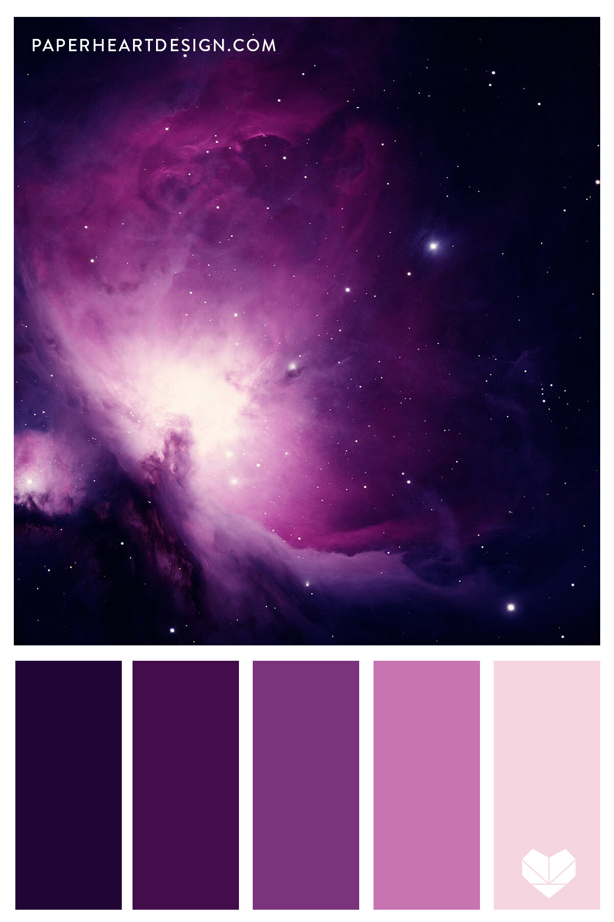 Color Palette Awesome Space Paper Heart Design