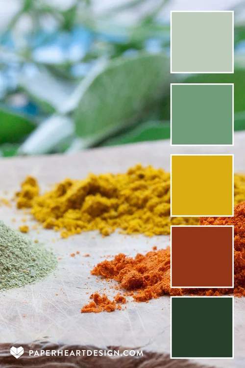 Color Palette: Herbs + Spices Earth Tones — Paper Heart Design Co.