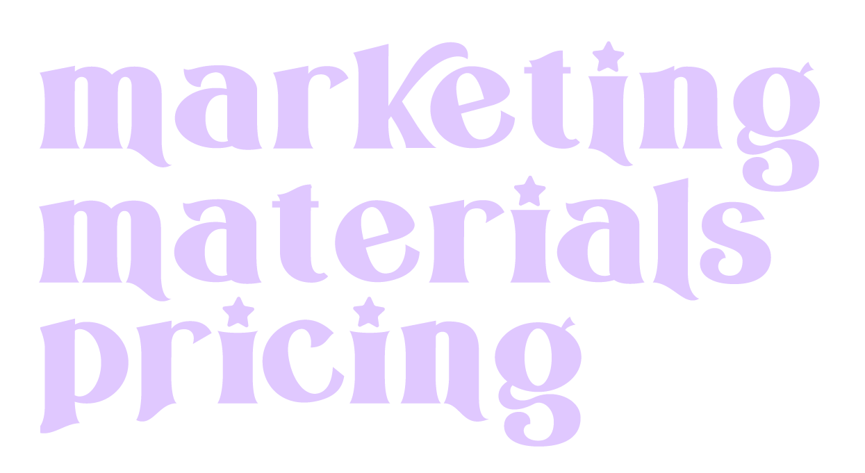 Marketing Materials Pricing — Paper Heart Design