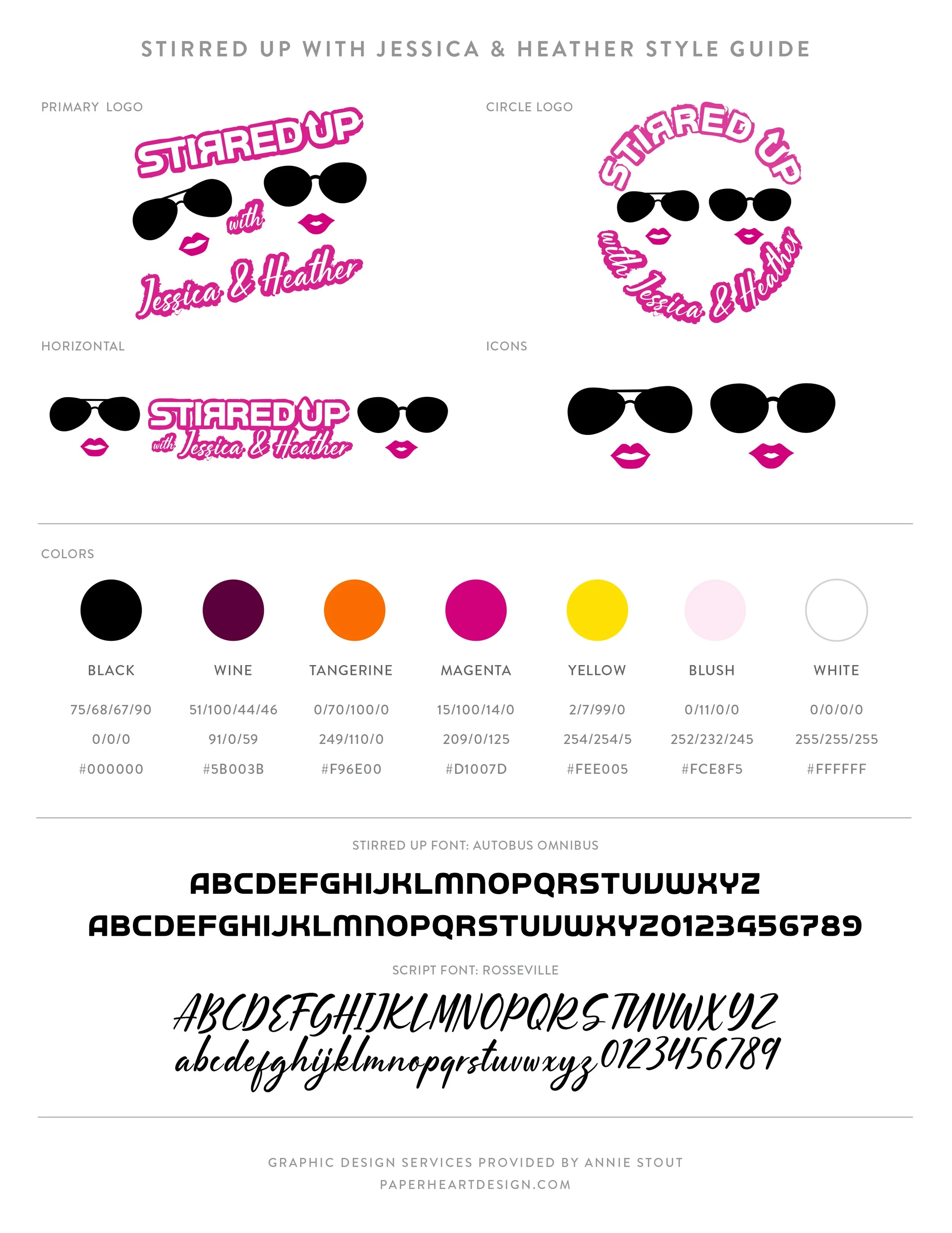 Logo Reveal: Stirred Up with Heather & Jessica — Paper Heart Design Co.