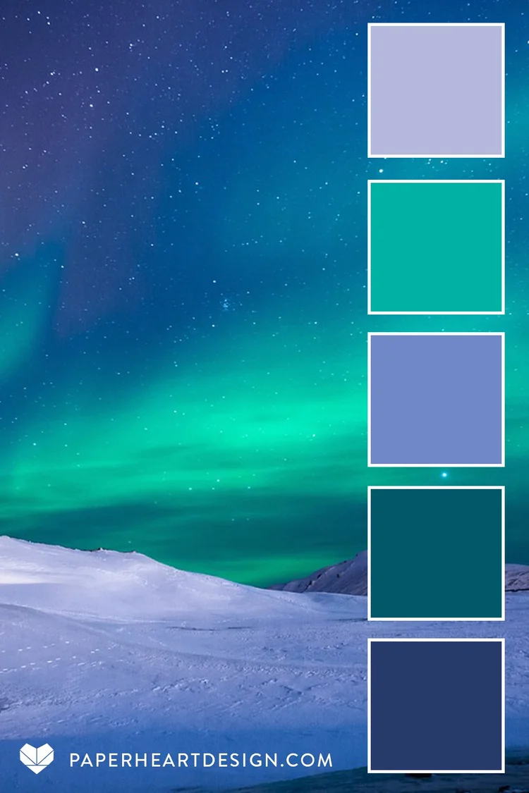 Color Palette: Northern Lights — Paper Heart Design Co.
