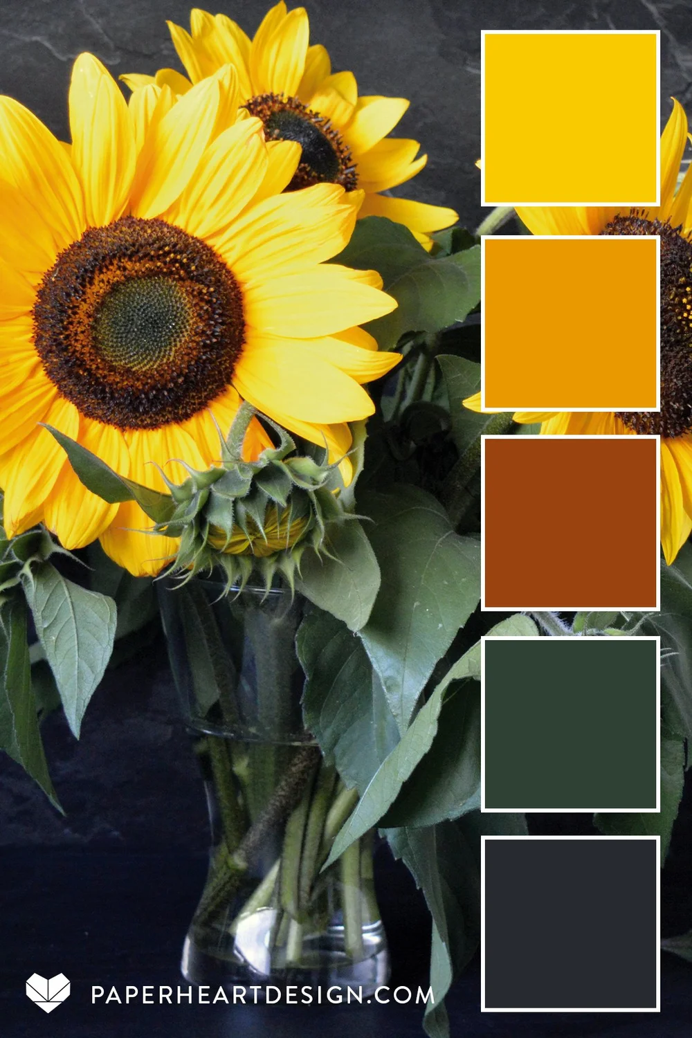 Color Palette Sweet Sunflowers — Paper Heart Design Co.