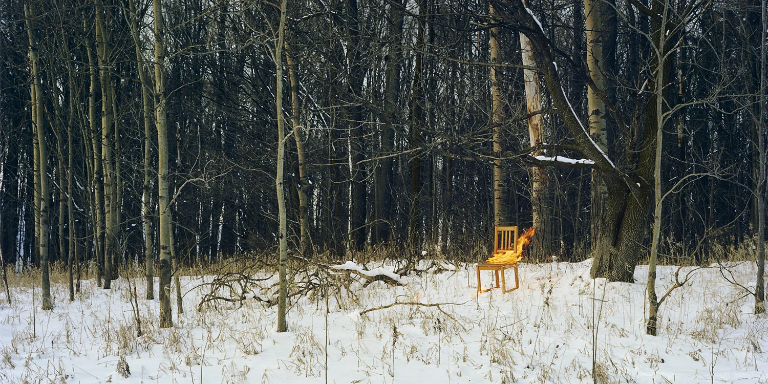Burning Chair, 2009 Chromogenic Print, 50 x 25 in (ed. 10) Land and Sky, Amanda Arcuri
