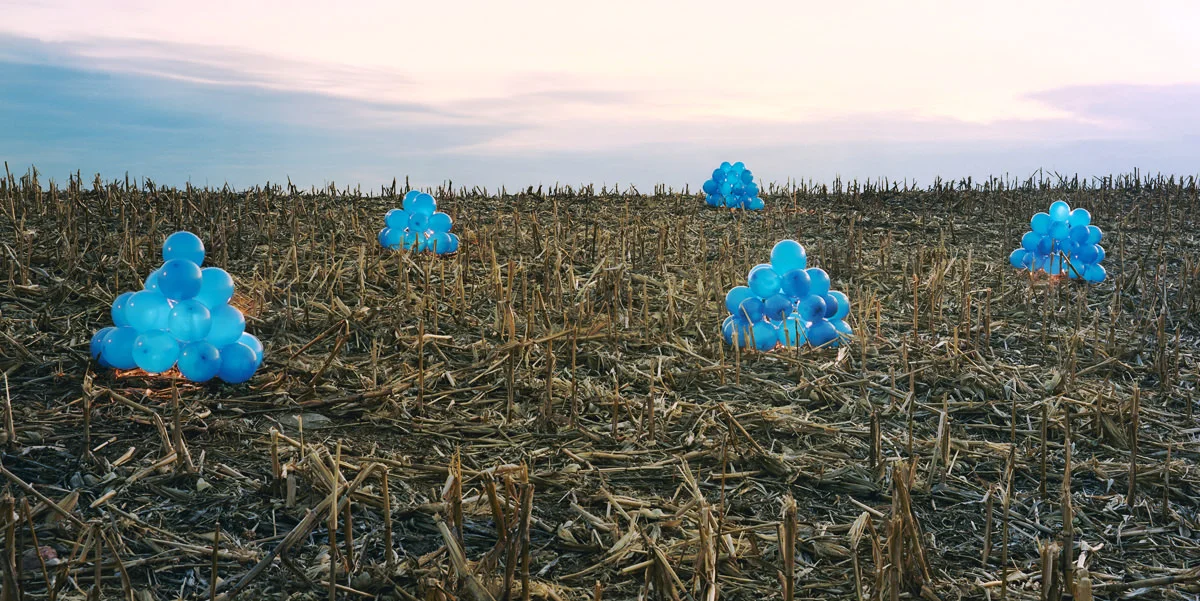 Ballon Piles , 2009 Chromogenic Print, 50 x 25 in (ed. 10) Land and Sky, Amanda Arcuri