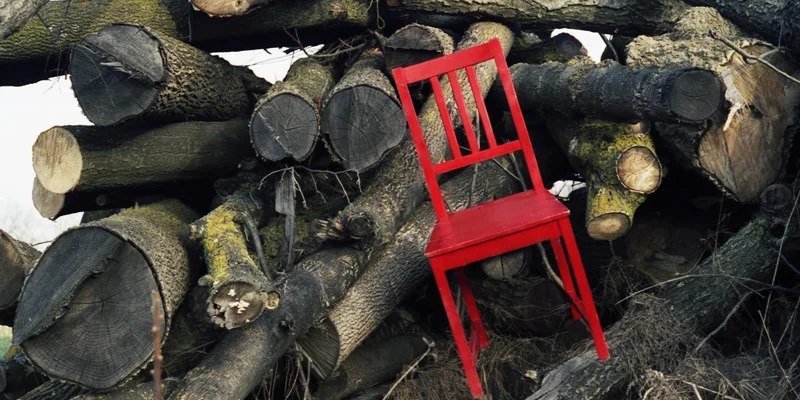 Logs, 2006 Traditional Chromogenic Print, 13 x 6in (ed. 15) Red Chair, Amanda Arcuri