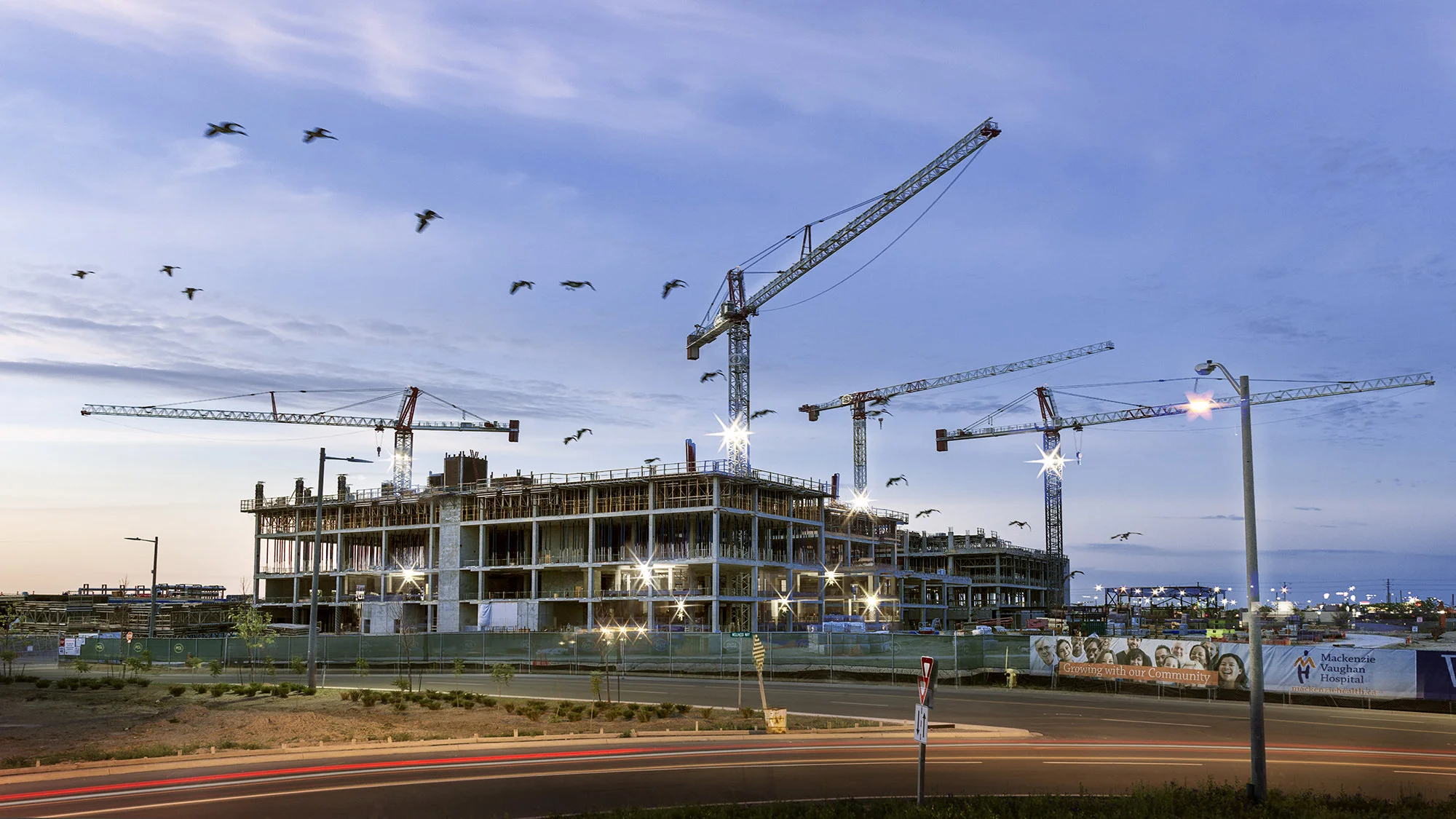 Mackenzie Vaughan Hospital (Construction) 02 Vaughan, Ontario, Canada. 2018 Commissioned by the City of Vaughan, Amanda Arcuri