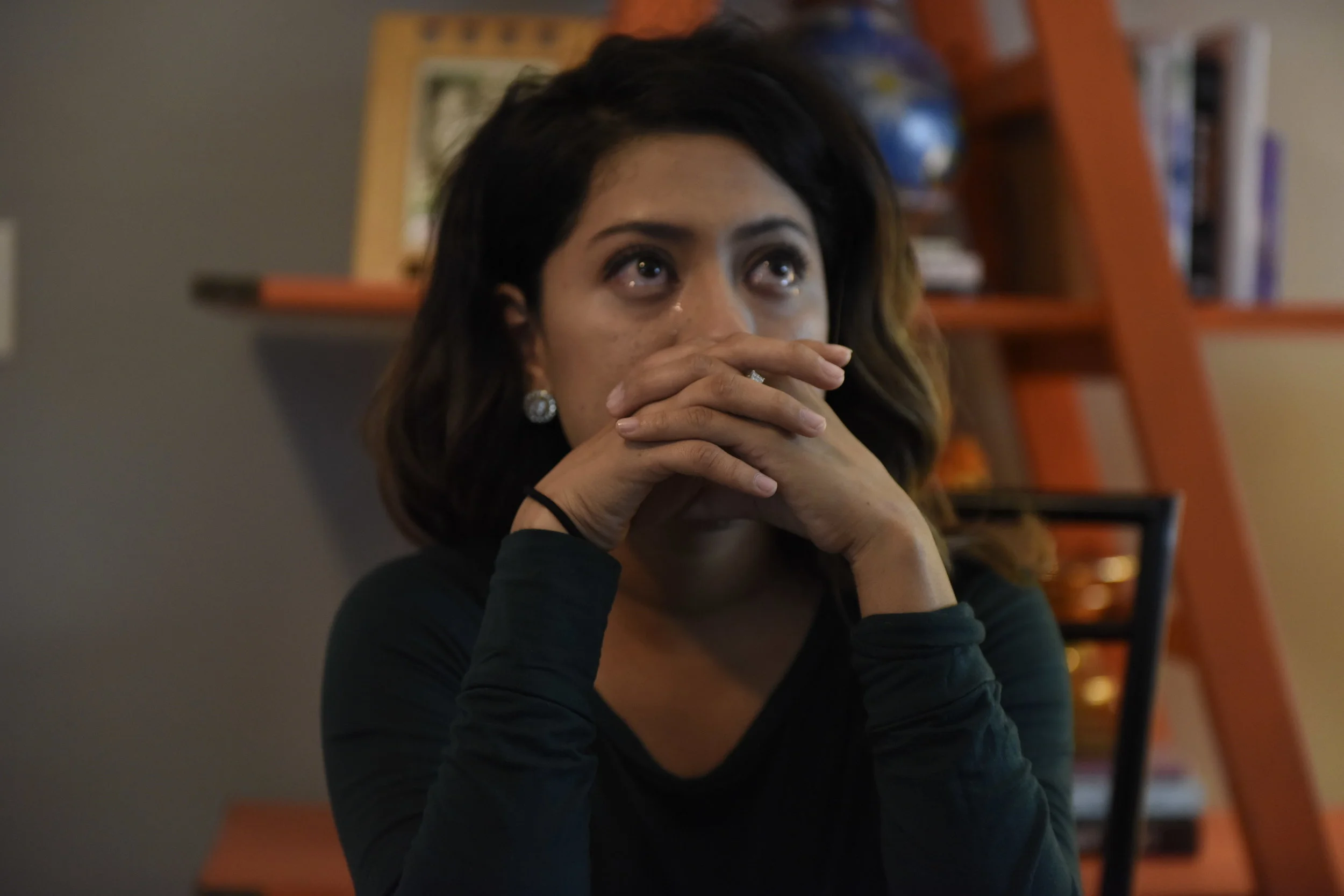  Ana Garcia pauses to recollect herself after recalling risks her parents took coming to the U.S. on Saturday, September 23, 2017. It took her parents six months and multiple tries crossing the desert to get to California. Afterwards, they set up pla