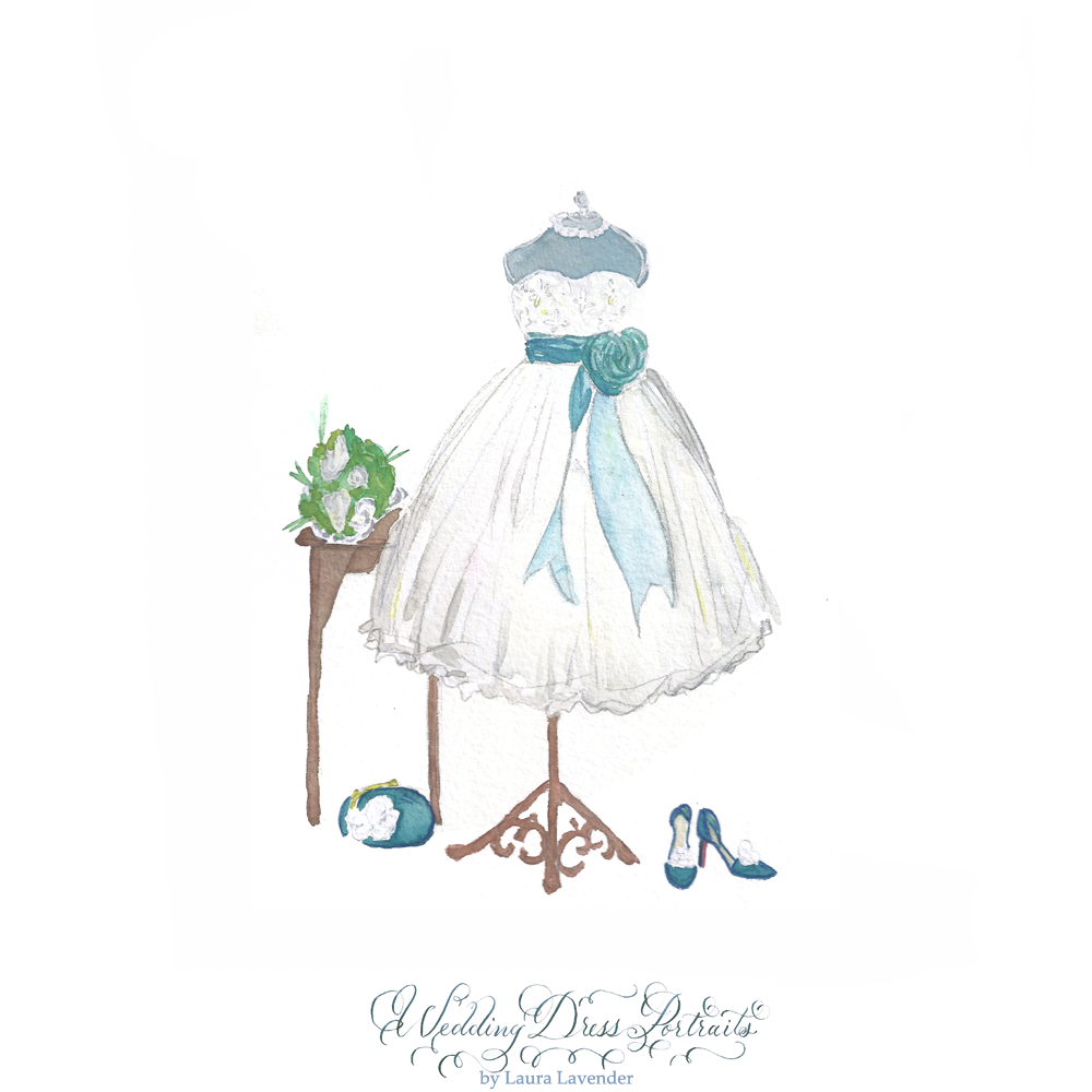5D Diamond Painting Blue Rose Wedding Dress Kit