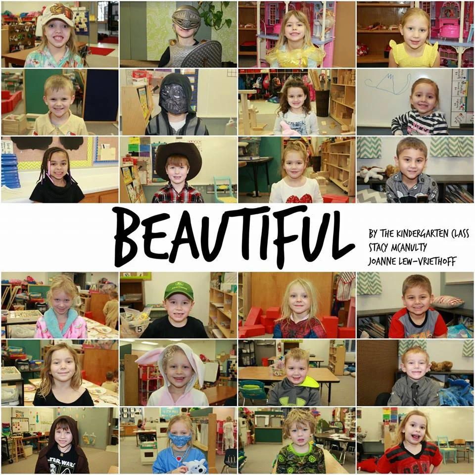 This picture was shared by Anne Turner on Facebook. She asked her kindergartners to dress in whatever made them feel beautiful.