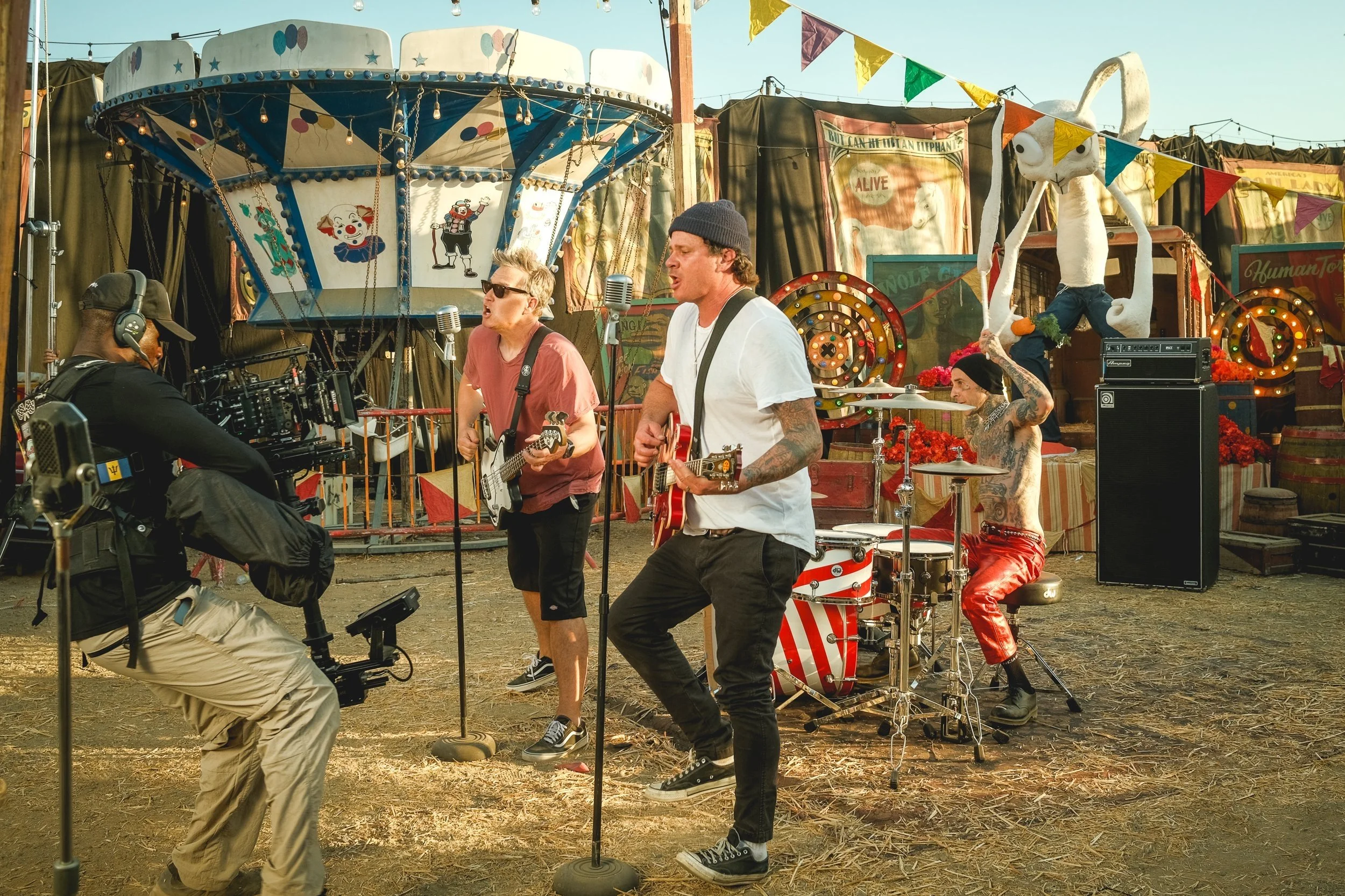 blink-182 "EDGING" video shoot