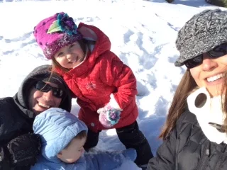 We may have had to reschedule Jagger's party, but at least we got an unexpected day to play in the fluffy white stuff!