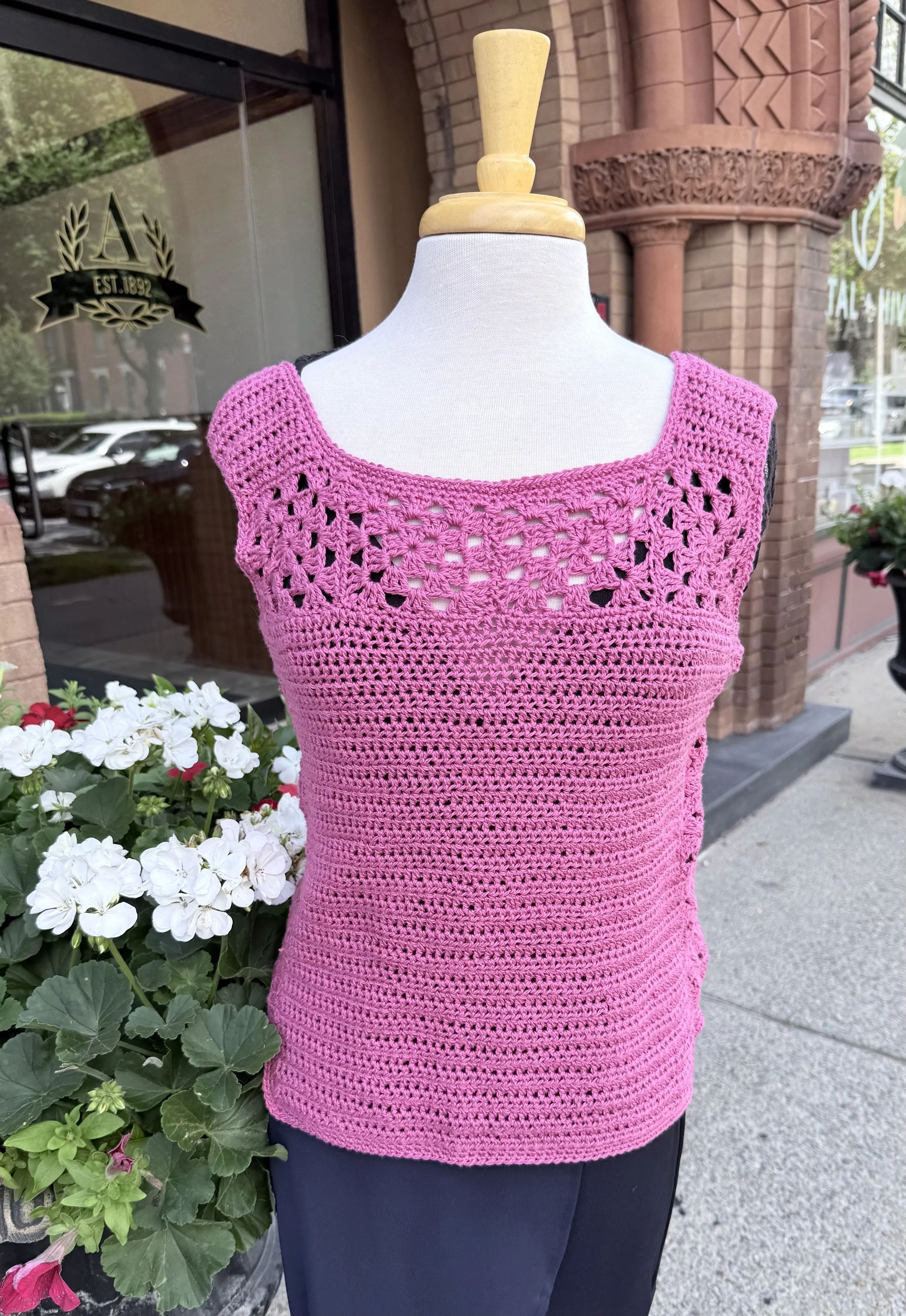 Pretty in Pink Crochet Tee