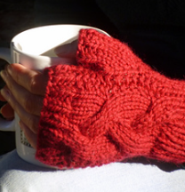 Plaited Cables Mitts