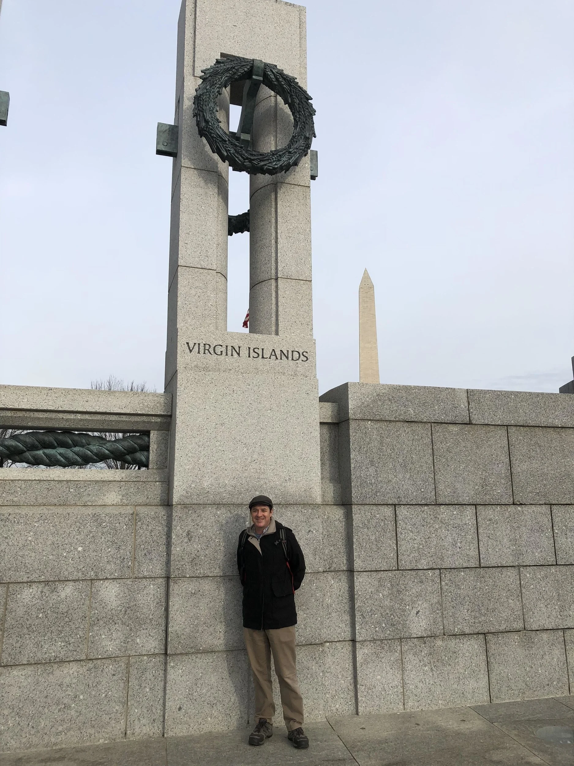 Dr. Smith seen here at the National World War II Memorial in Washington, D.C.