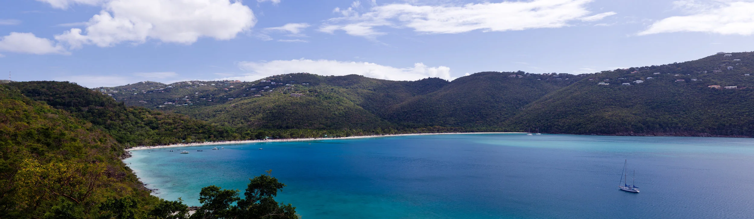 Magens Bay is located on the north side of St. Thomas within a 319 acre preserve gifted to the people of the U.S. Virgin Islands by Arthur S. Fairchild.