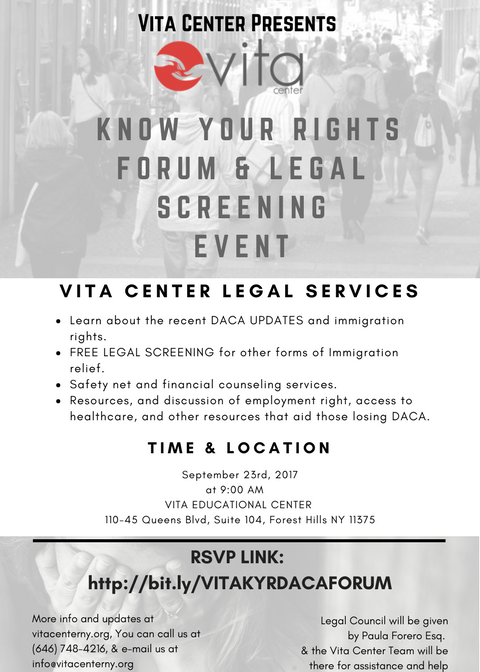 Know Your Rights Forum & Legal Screening 