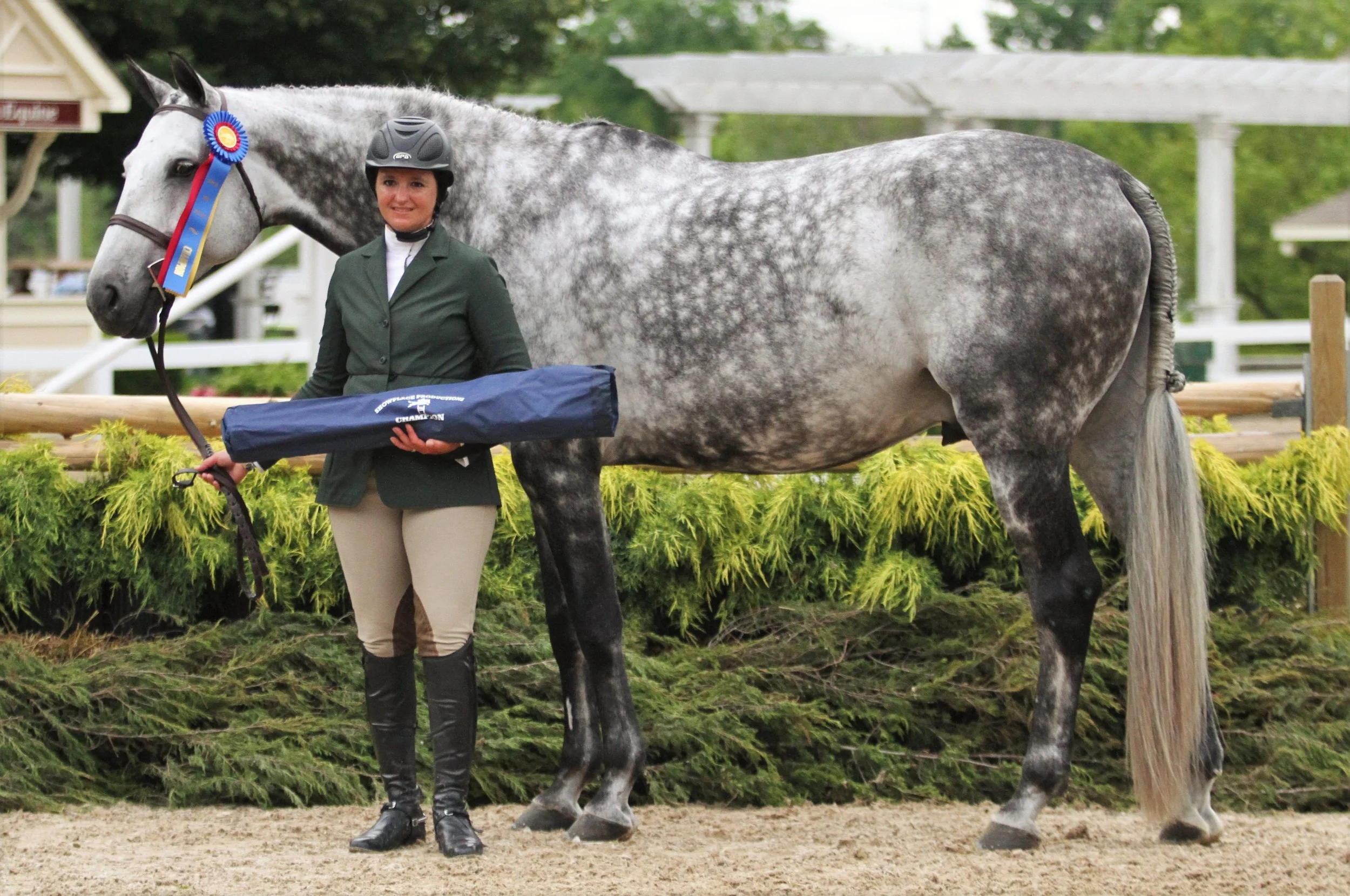 Moonwalk and Hillary Johnson $2500 Second Year Green Hunter Division Champion Moonwalk, owned by Copper Fox LLC and ridden by Hillary Johnson dominated in the Second Year Green Hunter division.