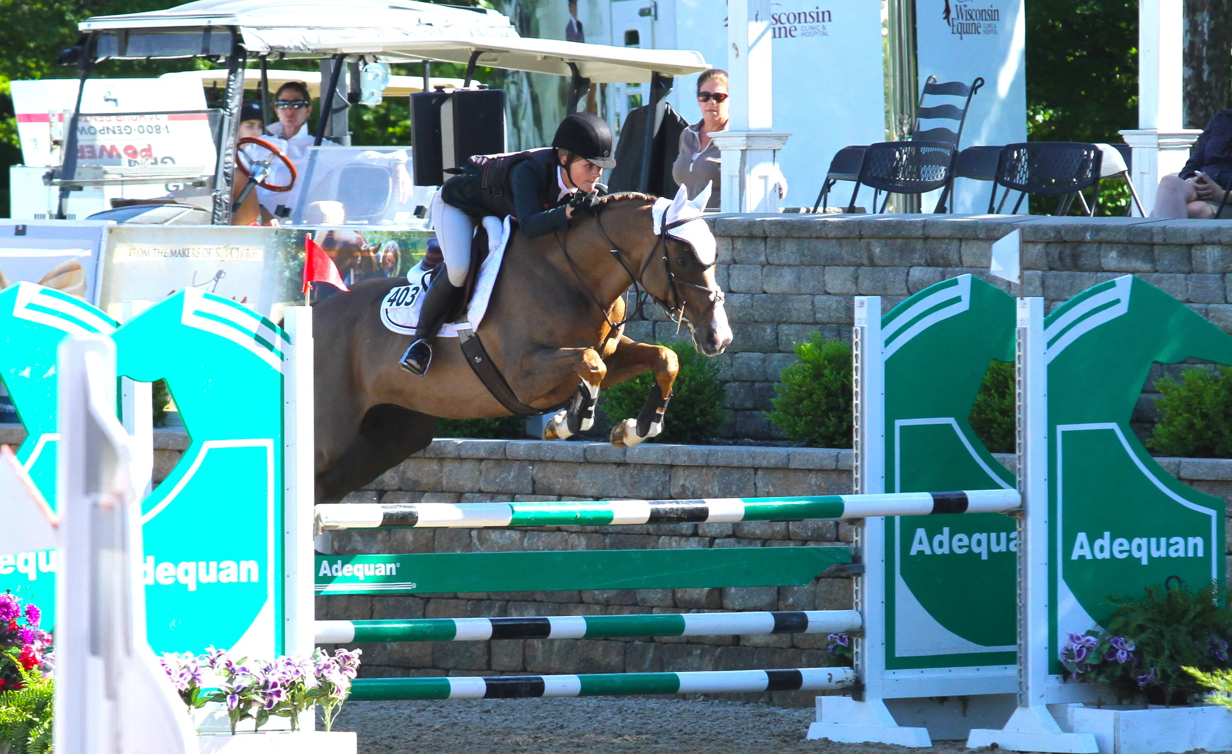 $1,500 WIHS Childrens Jumper Presented by Palladia Farm Rapidash, owned ridden by Hailey Royce earned the blue ribbon