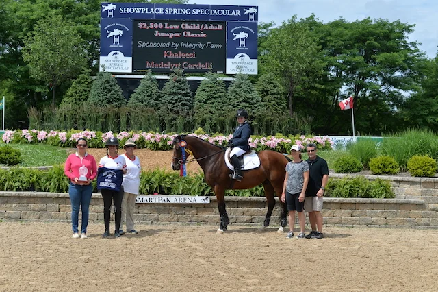 $2,500 Low Children/Adult Jumper Classic Presented by Integrity Farm Madelyn Cardelli and her own Khaleesi with Kathleen Caya and integrity Farm. Photo by Andrew Ryback Photography