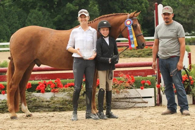 $2,000 Large Pony Hunter Division Champion Glynhafan Red Kestral, owned by Peacock Ridge LLC, ridden by Olivia Markman