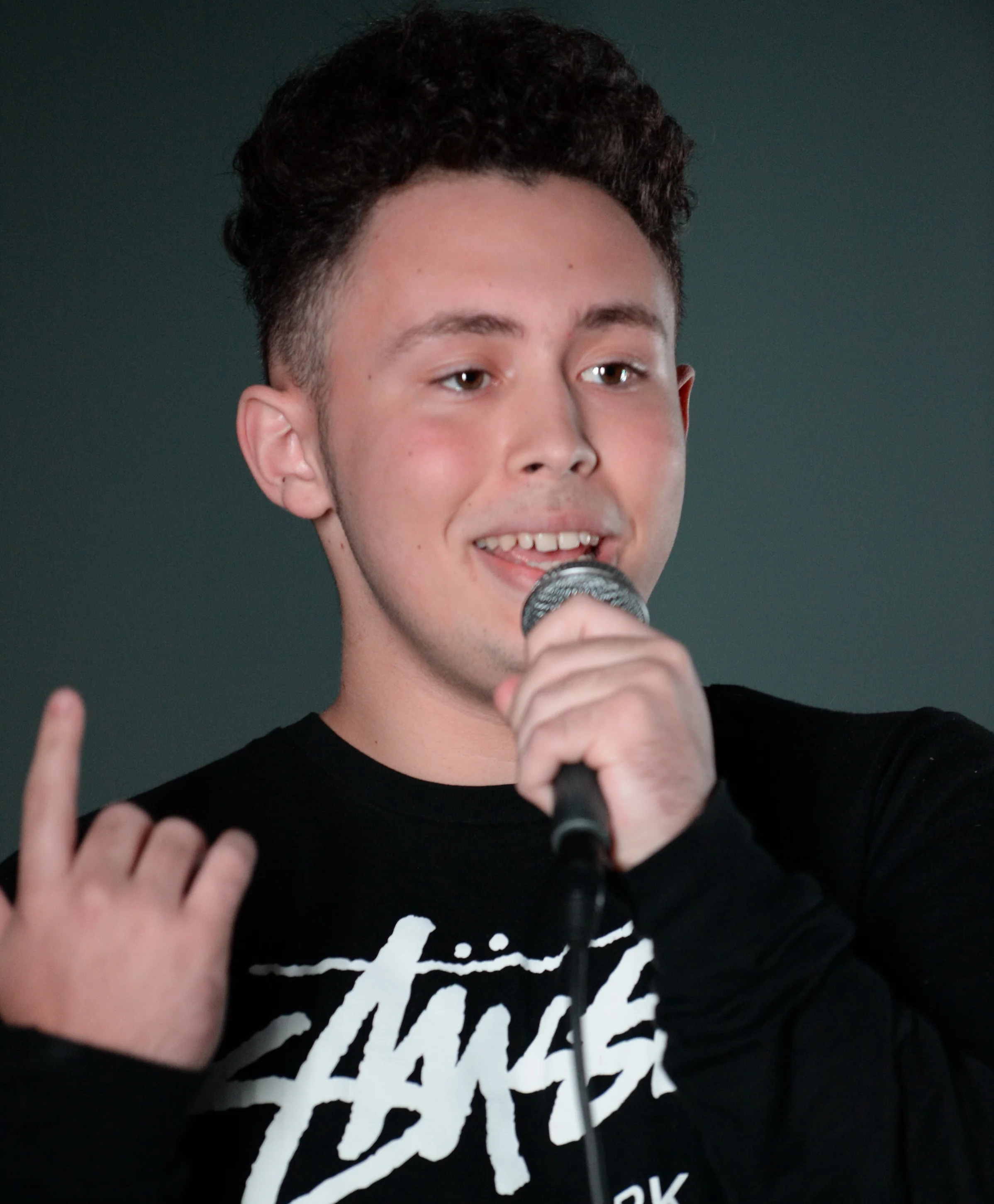 Brandon Olavarria silenced the audience with his thought-provoking poetry. DDeRosa photo.